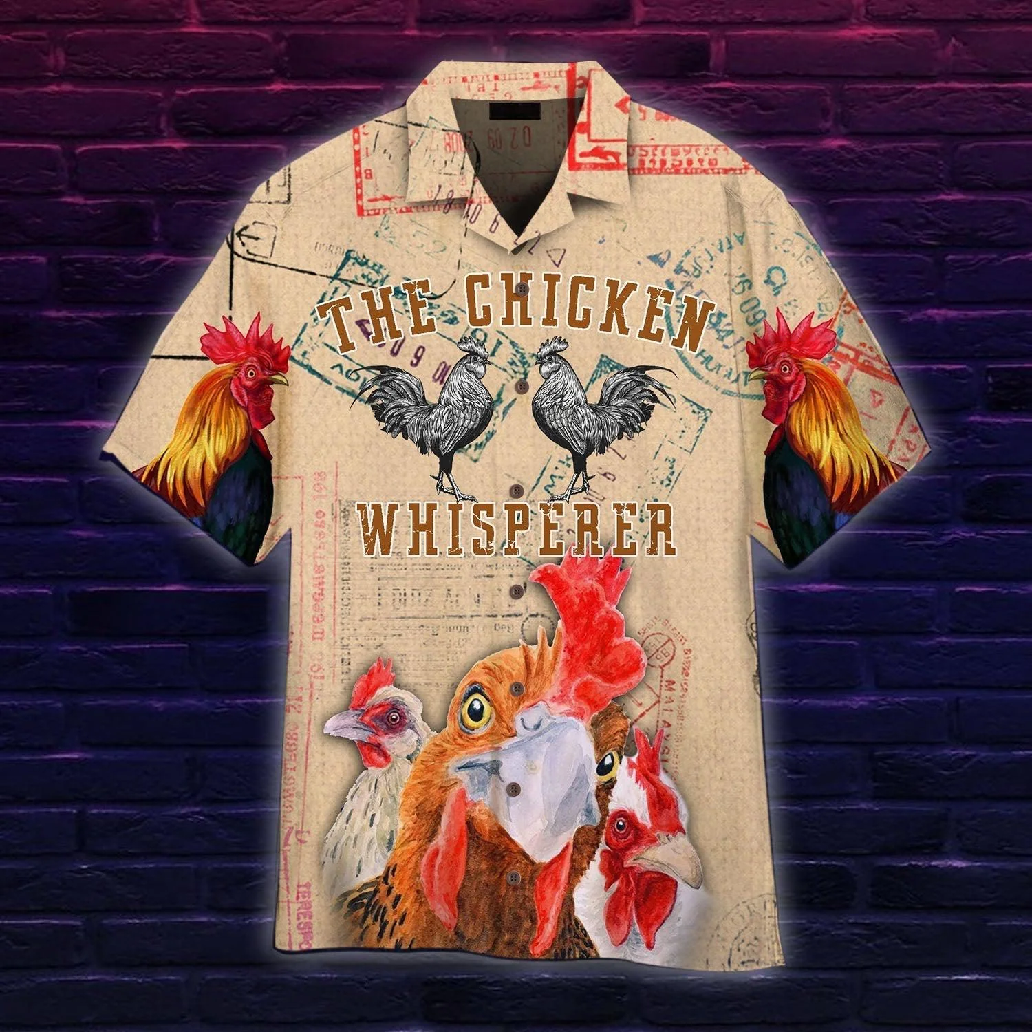 Vintage Chicken Trendy Hawaiian Shirt For