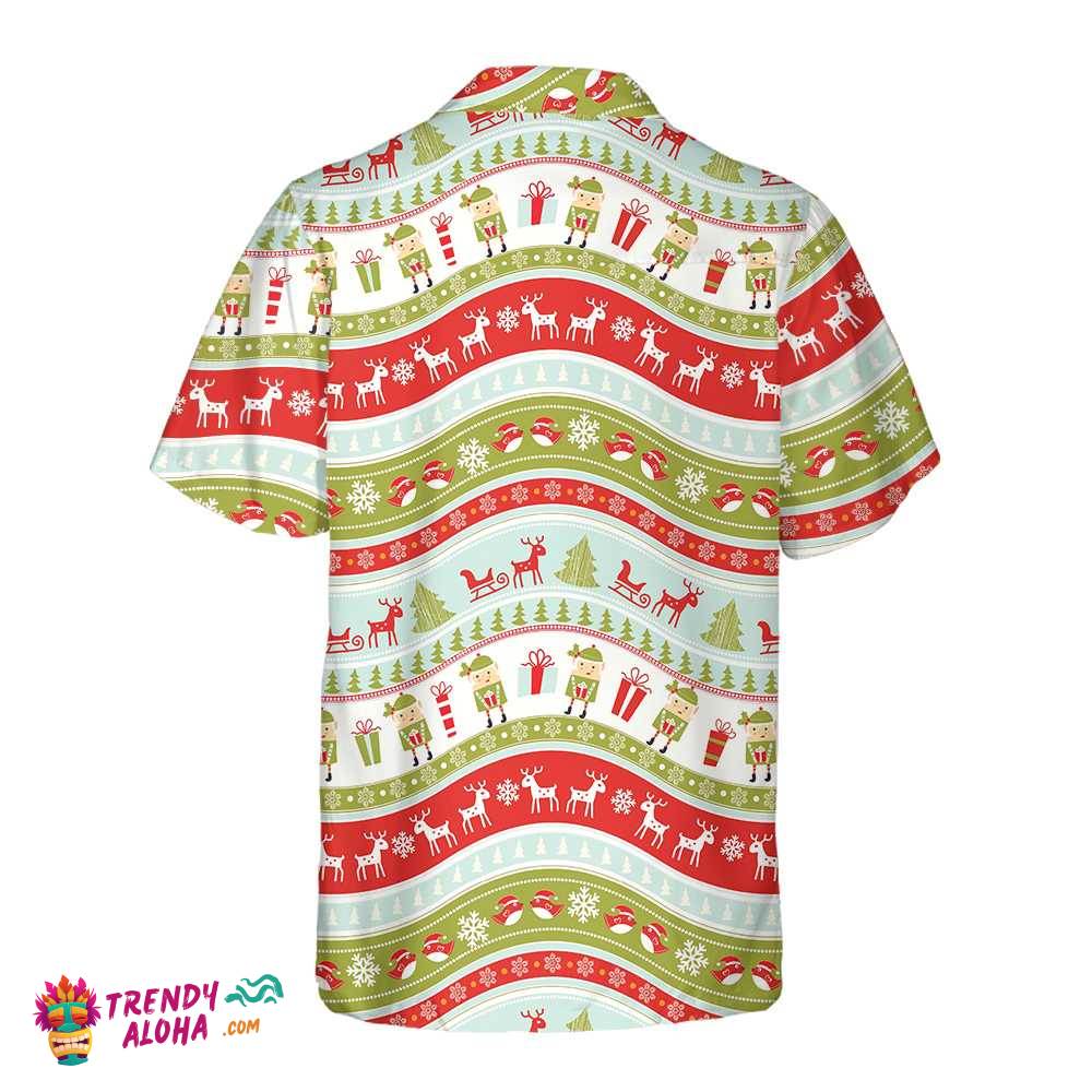 Vintage Christmas Elf Hawaiian Shirt, Funny Christmas Shirt, Best Xmas Gift Idea