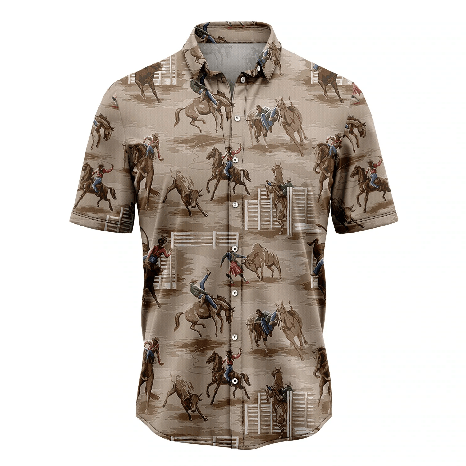 Vintage Cowboy Trendy Hawaiian Shirt, Summer Trendy Hawaiian Shirts For Men, Aloha Beach Shirt