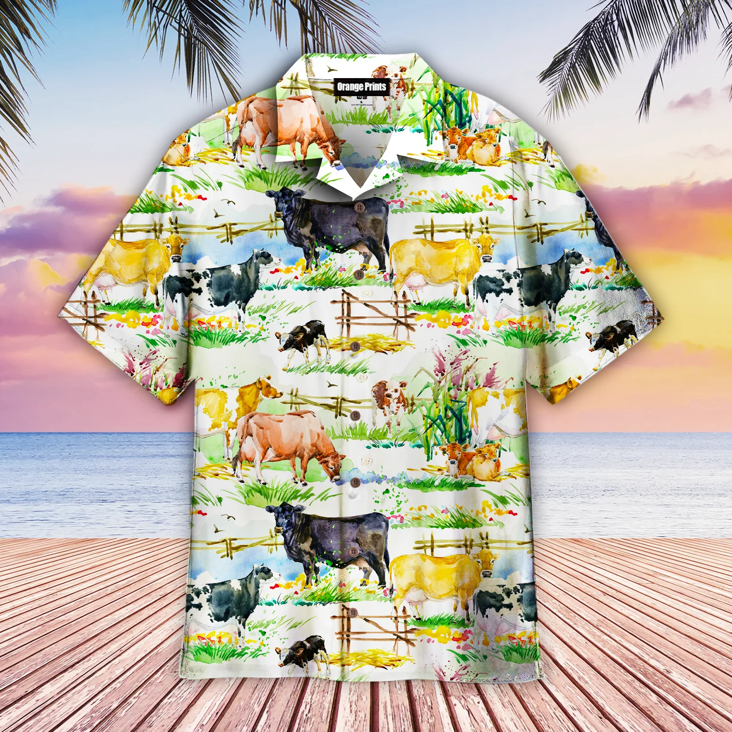 Vintage Dairy Cows On Glade Trendy Hawaiian Shirt Vintage Dairy Cows On Glade Trendy Hawaiian Shirt