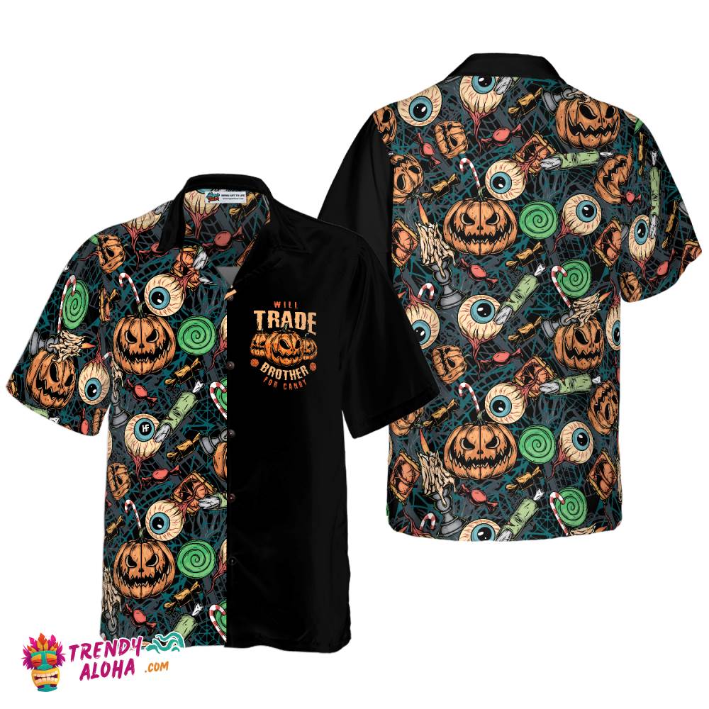 Vintage Halloween Scary Pumpkin Hawaiian Shirt Vintage Halloween Scary Pumpkin Hawaiian Shirt