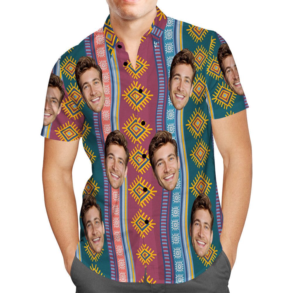 Vintage Hawaiian Aloha Beach Shirt – Custom Photo Hawaiian Shirts Print Button-Down Shirt