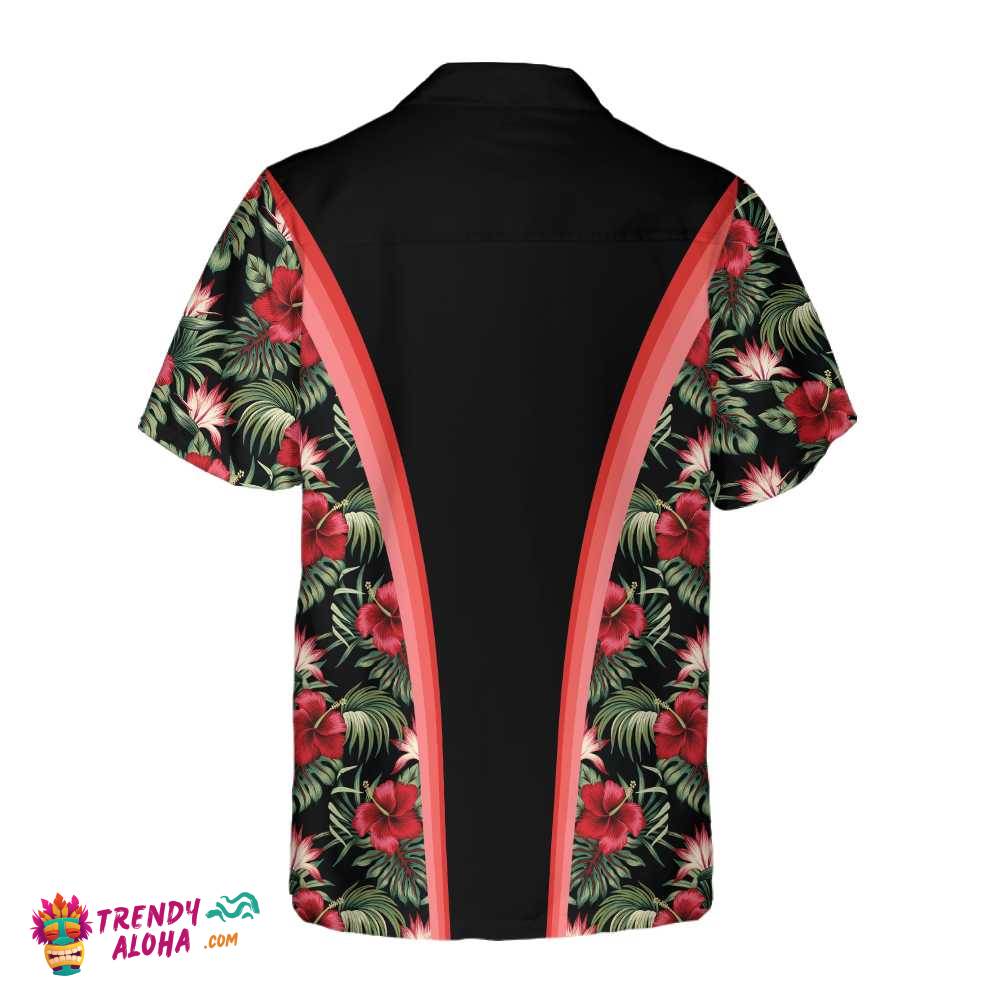 Vintage Hibiscus Pattern Hawaiian Shirt, Unique Hibiscus Print Shirt For Men & Women