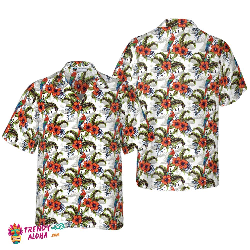 Vintage Macaw Parrot Island Hawaiian Shirt