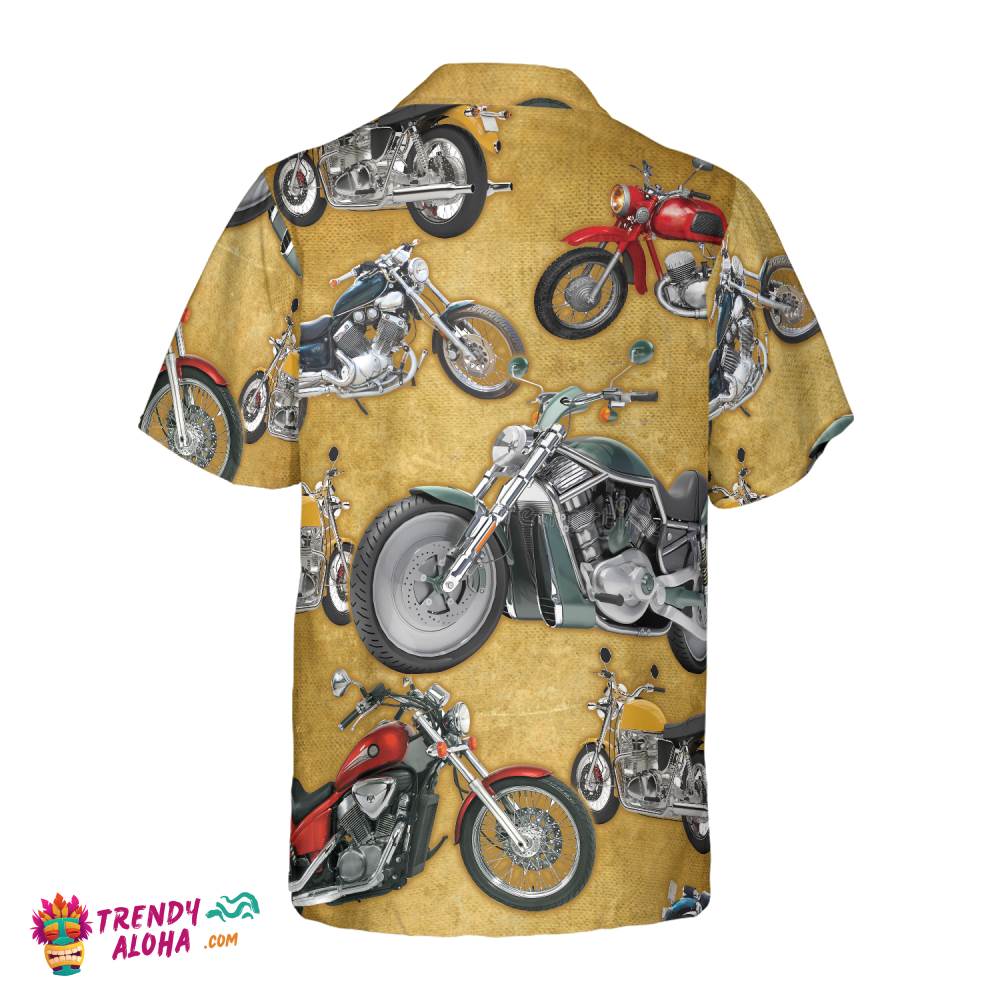 Vintage Motorcycle Hawaiian Shirt