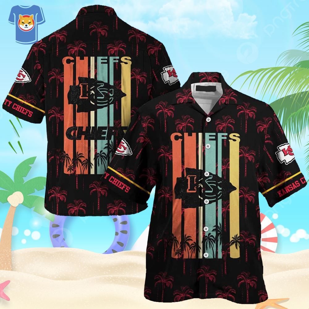 Vintage NFL Kansas City Chiefs Hawaiian Shirt Summer Beach Gift
