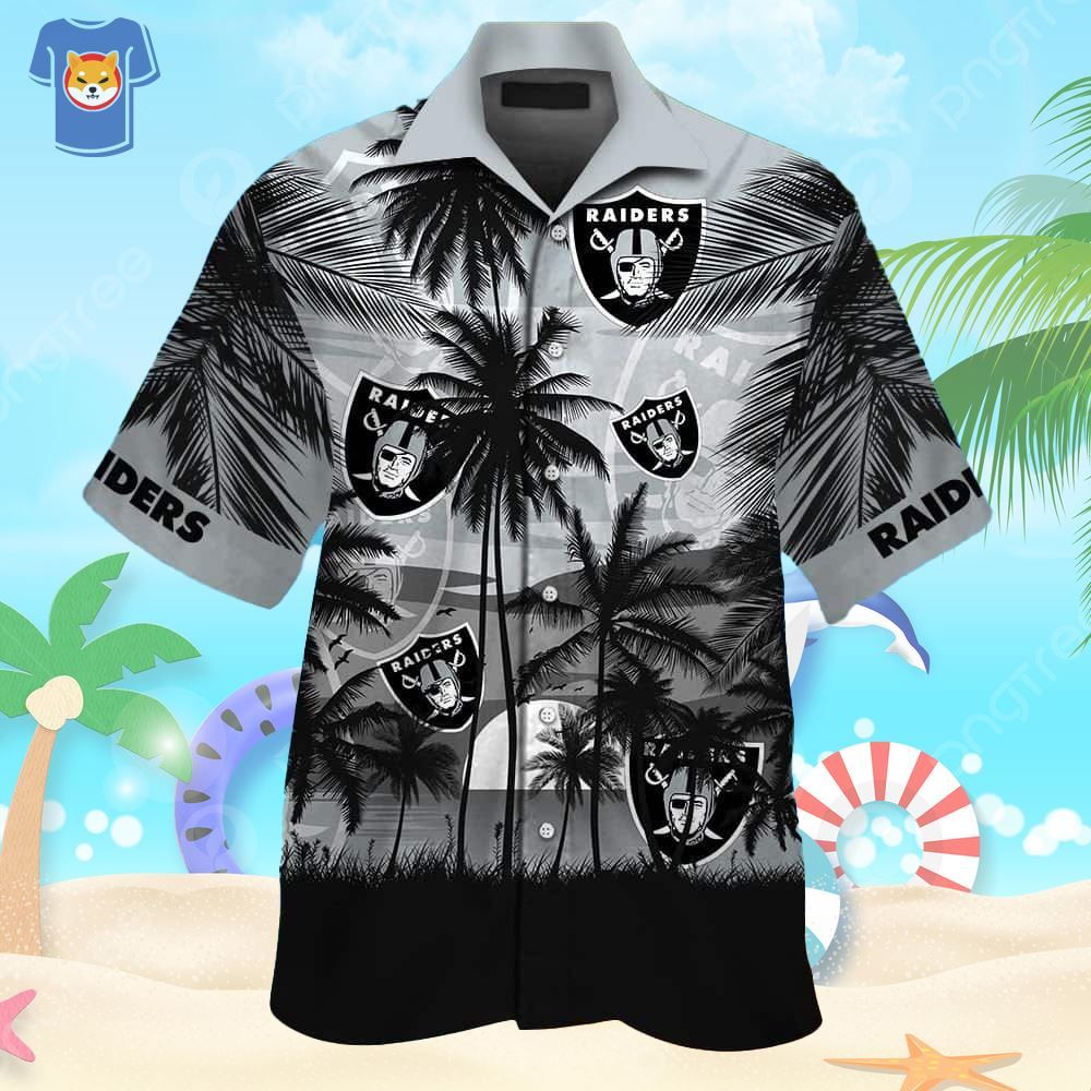 Vintage NFL Las Vegas Raiders Hawaiian Shirt Summer Beach Gift