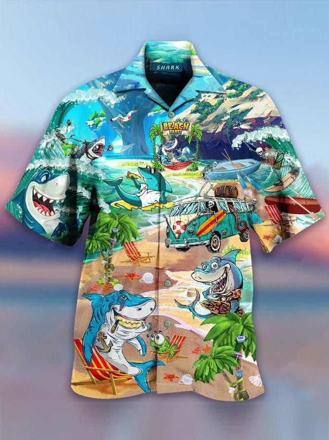 Vintage Shirt Collar Trendy Hawaiian Shirt