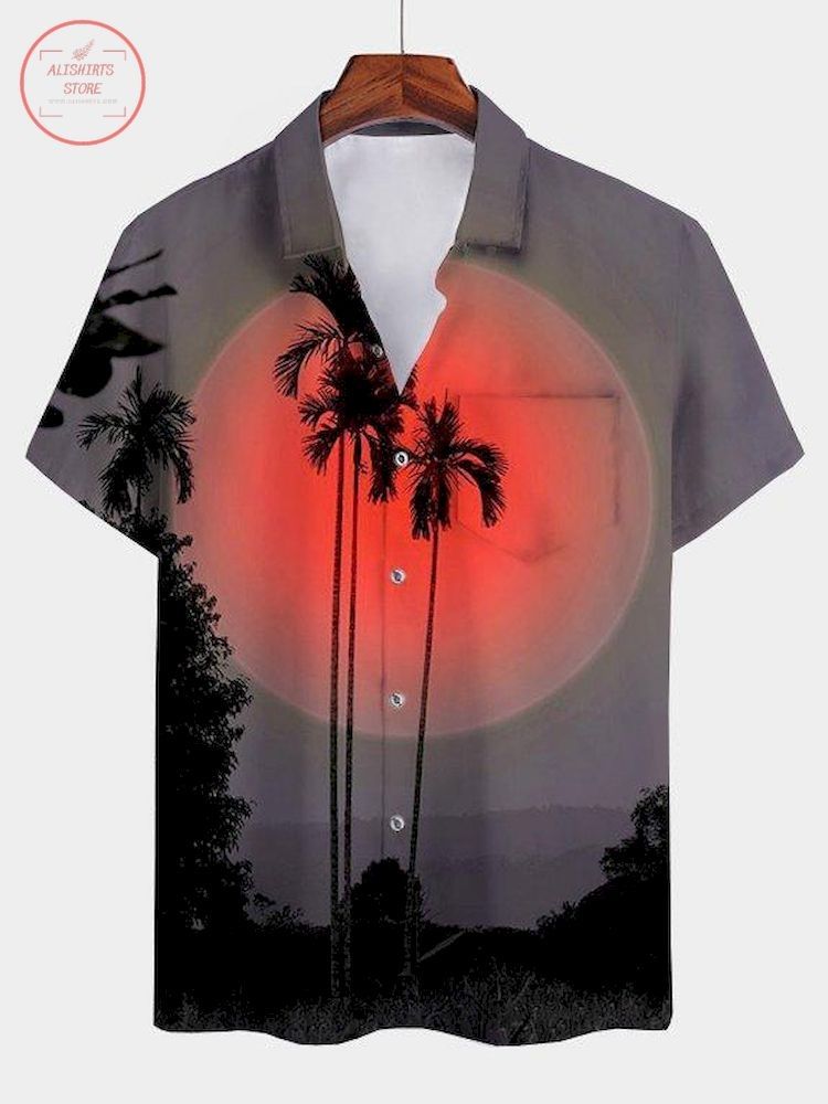 Vintage Square Neck Hawaiian Shirt Top Design