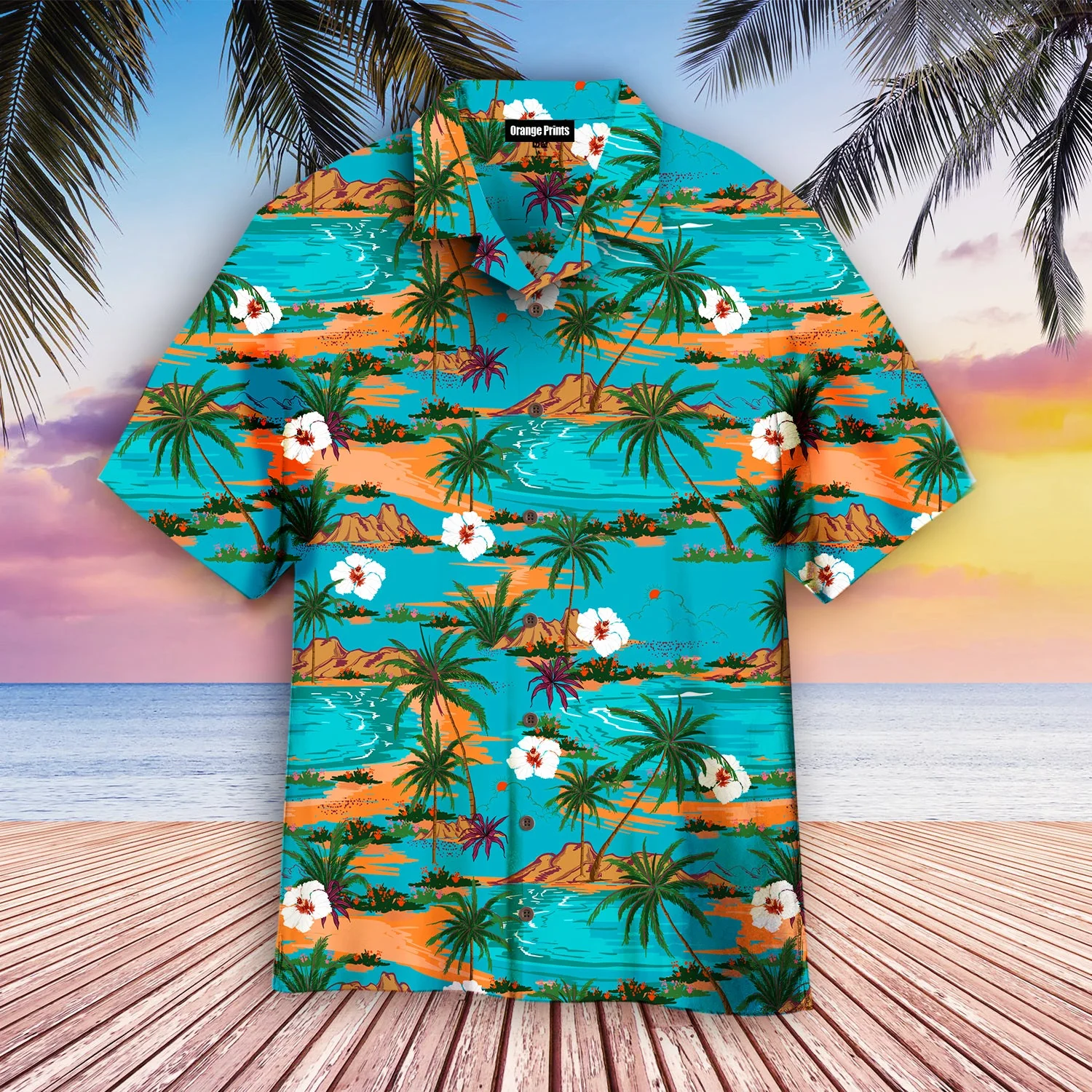 Vintage Summer Hawaii Palm Tree Island Trendy Hawaiian Shirt