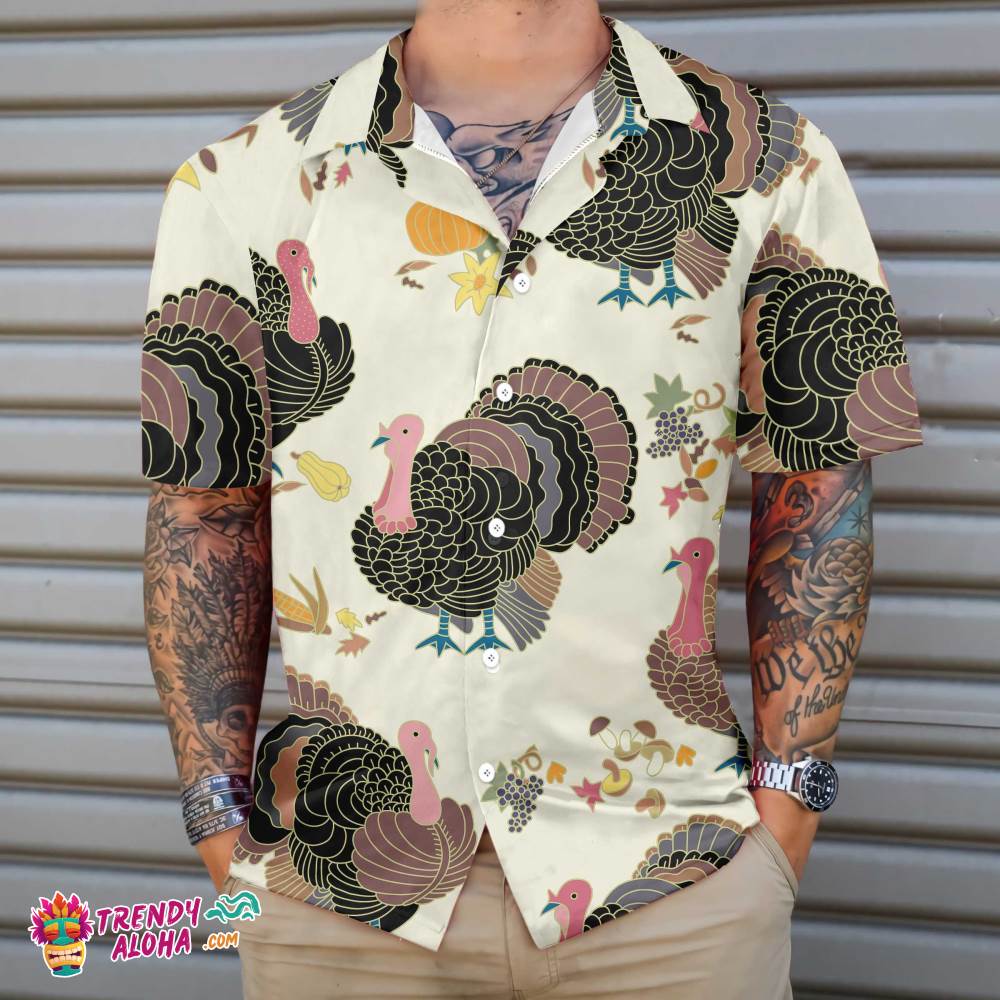 Vintage Turkey Thanksgiving Hawaiian Shirt, Thanksgiving Gobble Shirt, Best Gift For Thanksgiving