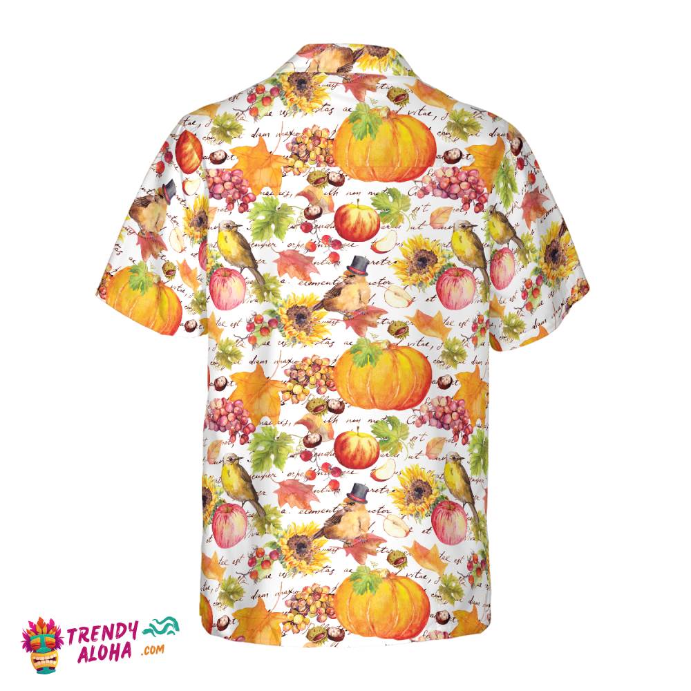 Vintage Watercolor Thanksgiving Design Hawaiian Shirt