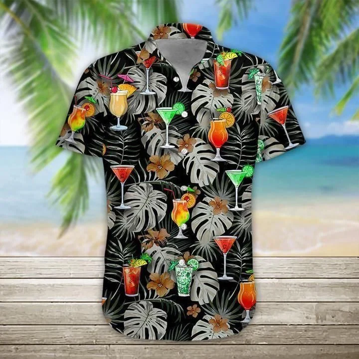 Vintage Wine Watercolor Design Trendy Hawaiian Shirt Vintage Wine Watercolor Design Trendy Hawaiian Shirt