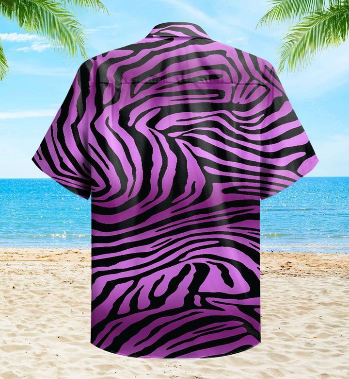 Violet Zebra Trendy Hawaiian Shirt 3D