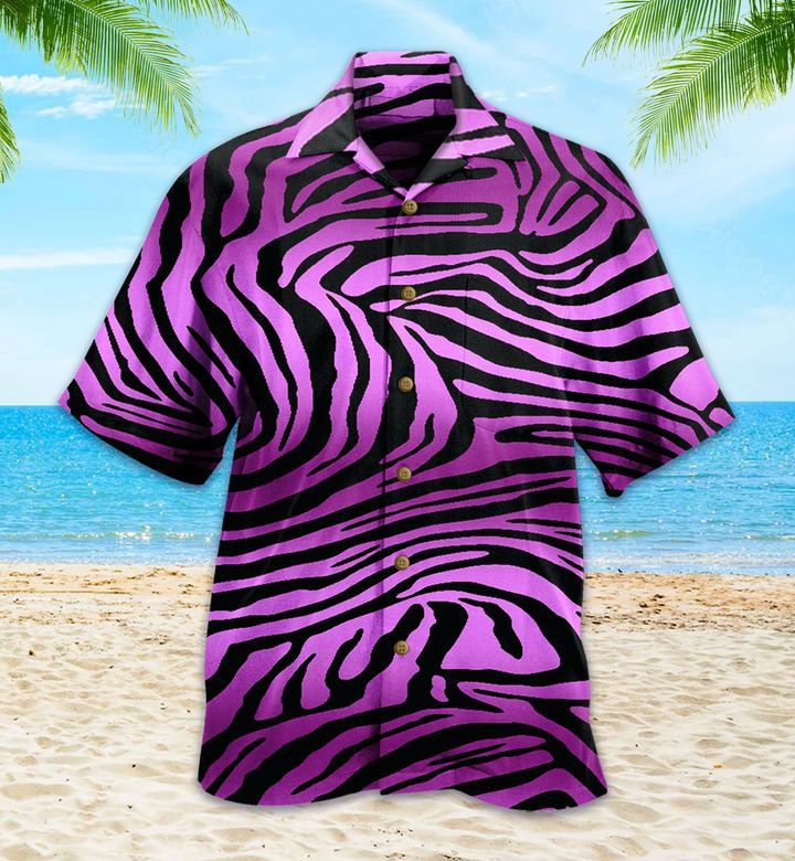Violet Zebra Trendy Hawaiian Shirt 3D Violet Zebra Trendy Hawaiian Shirt 3D