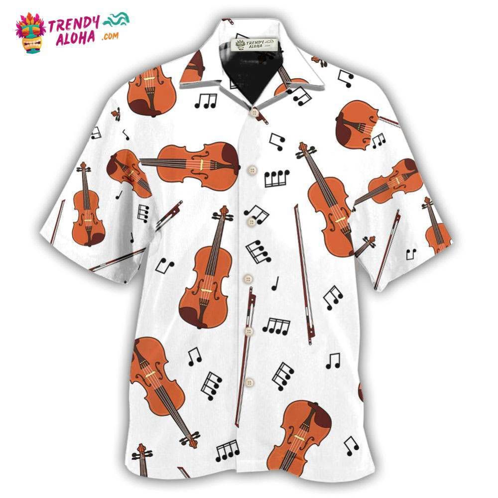 Violin Basic Style Music Notes Hawaiian Shirt – Trendy Aloha Violin Basic Style Music Notes Hawaiian Shirt – Trendy Aloha