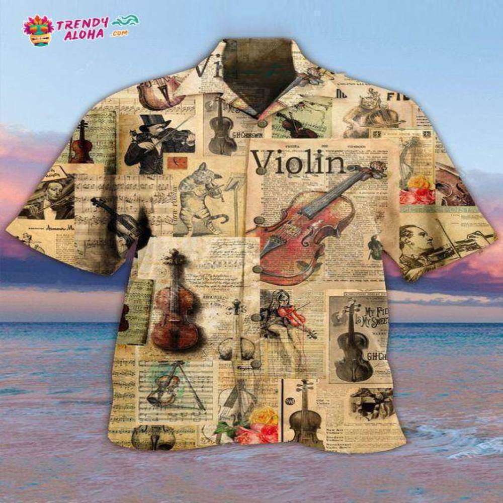 Violin Love Life Style Vintage Style Hawaiian Shirt – Trendy Aloha