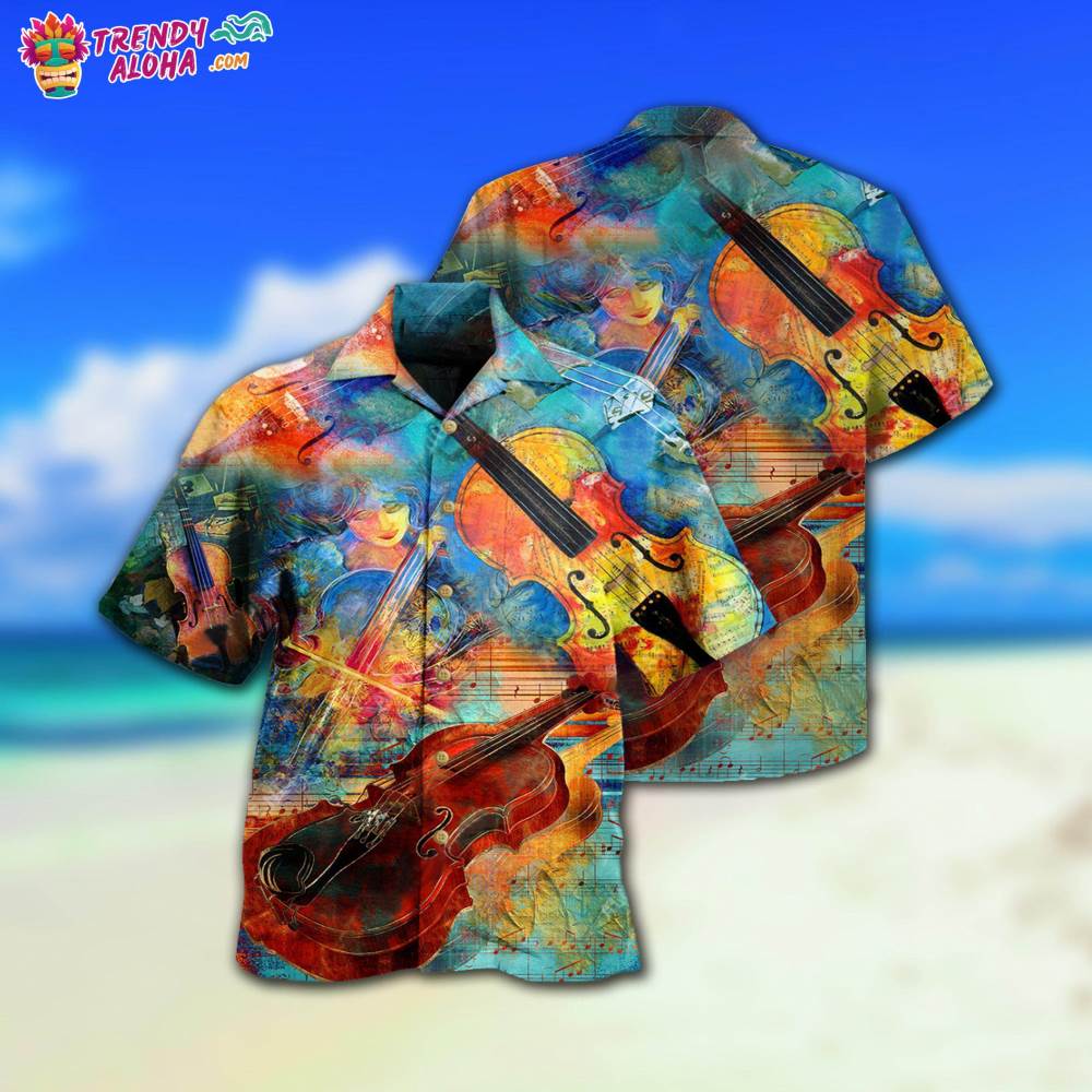 Violin Music Abstract Hawaiian Shirt – Trendy Aloha