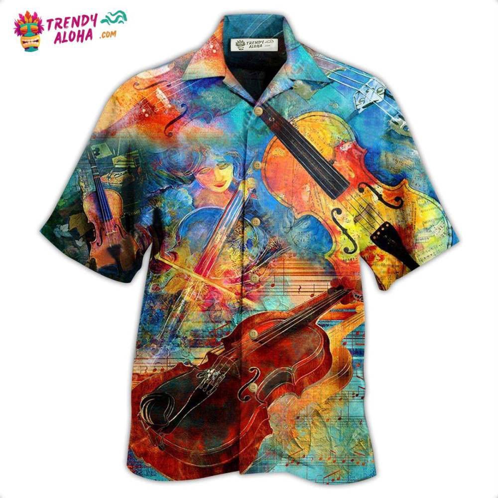 Violin Music Abstract Hawaiian Shirt – Trendy Aloha