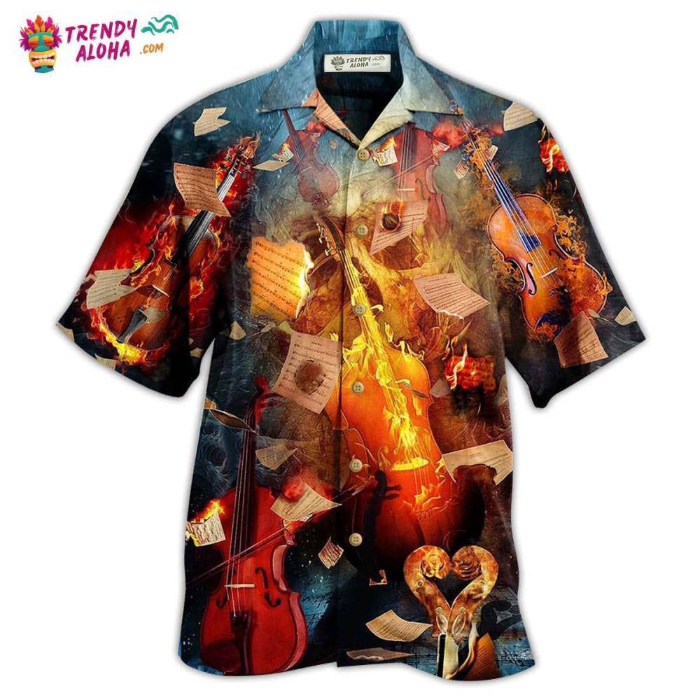 Violin Music Fire Burn Fire Hawaiian Shirt – Trendy Aloha Violin Music Fire Burn Fire Hawaiian Shirt – Trendy Aloha