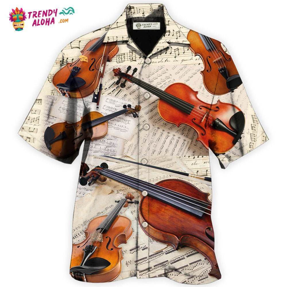 Violin Vintage Style Music Lover Paper Hawaiian Shirt – Trendy Aloha Violin Vintage Style Music Lover Paper Hawaiian Shirt – Trendy Aloha