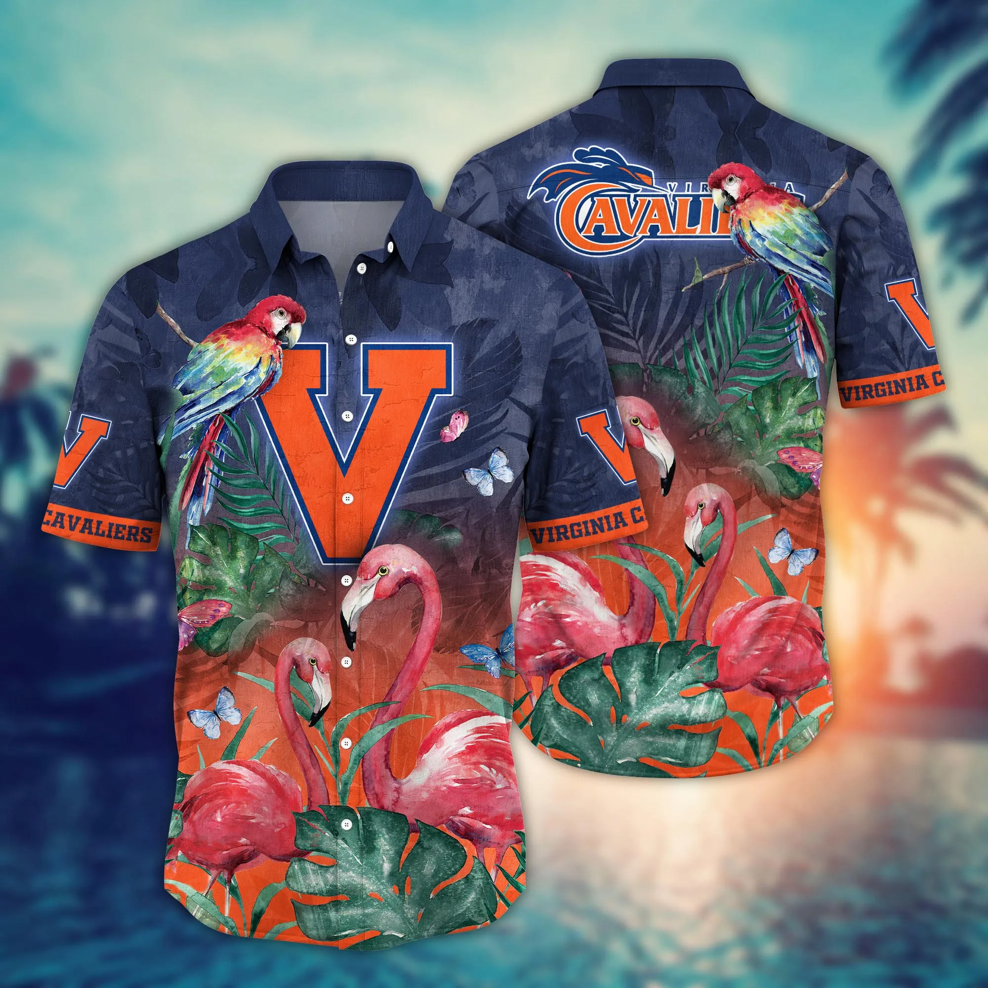 Virginia Cavaliers NCAA Hawaiian Shirt Air Conditioning Aloha Shirt Virginia Cavaliers NCAA Hawaiian Shirt Air Conditioning Aloha Shirt