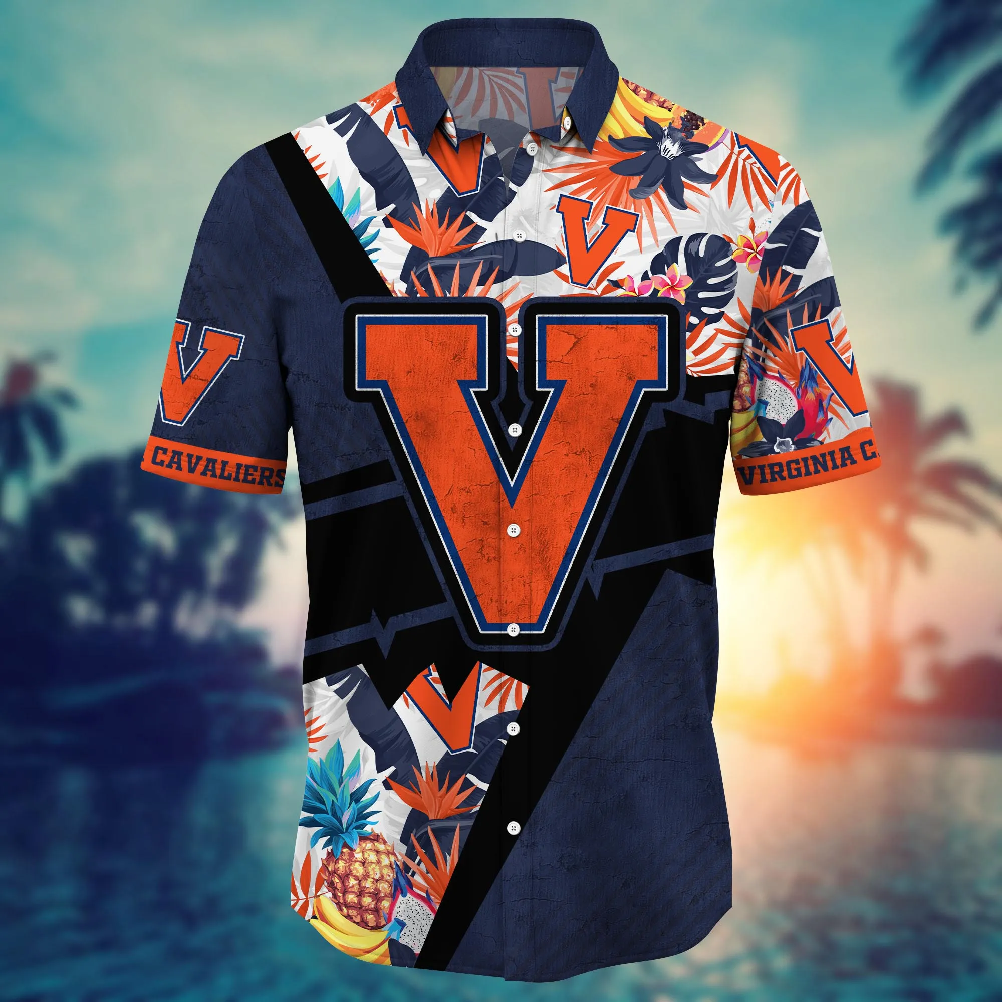 Virginia Cavaliers NCAA Hawaiian Shirt Camping Aloha Shirt