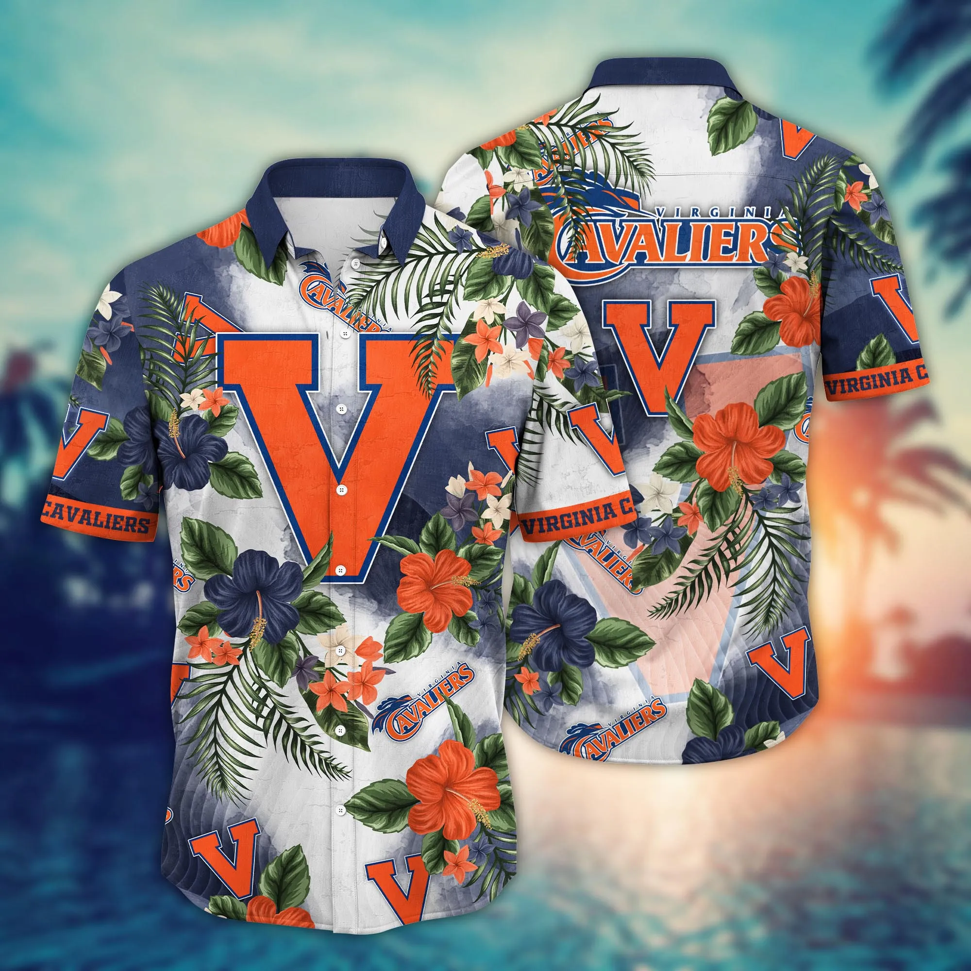 Virginia Cavaliers NCAA Hawaiian Shirt Ice-Cold Drinkstime Aloha Shirt Virginia Cavaliers NCAA Hawaiian Shirt Ice-Cold Drinkstime Aloha Shirt