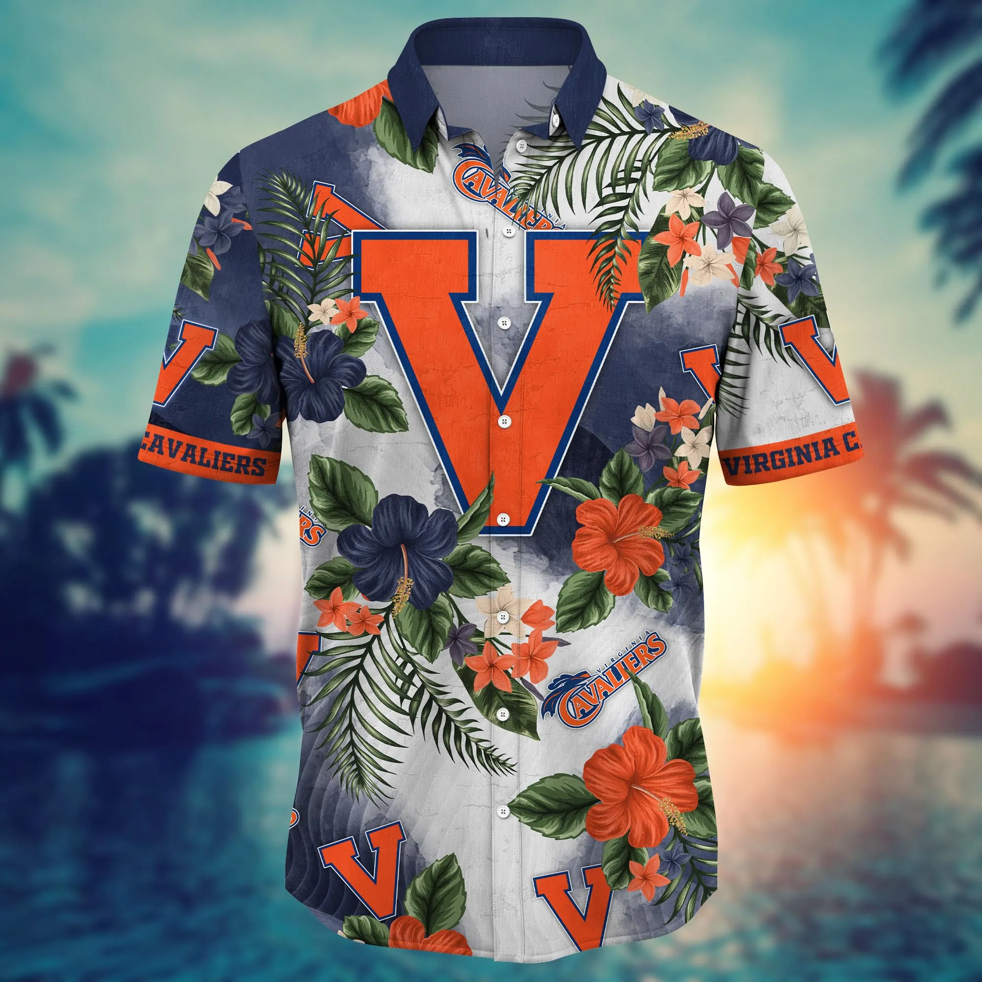 Virginia Cavaliers NCAA Hawaiian Shirt Ice-Cold Drinkstime Aloha Shirt