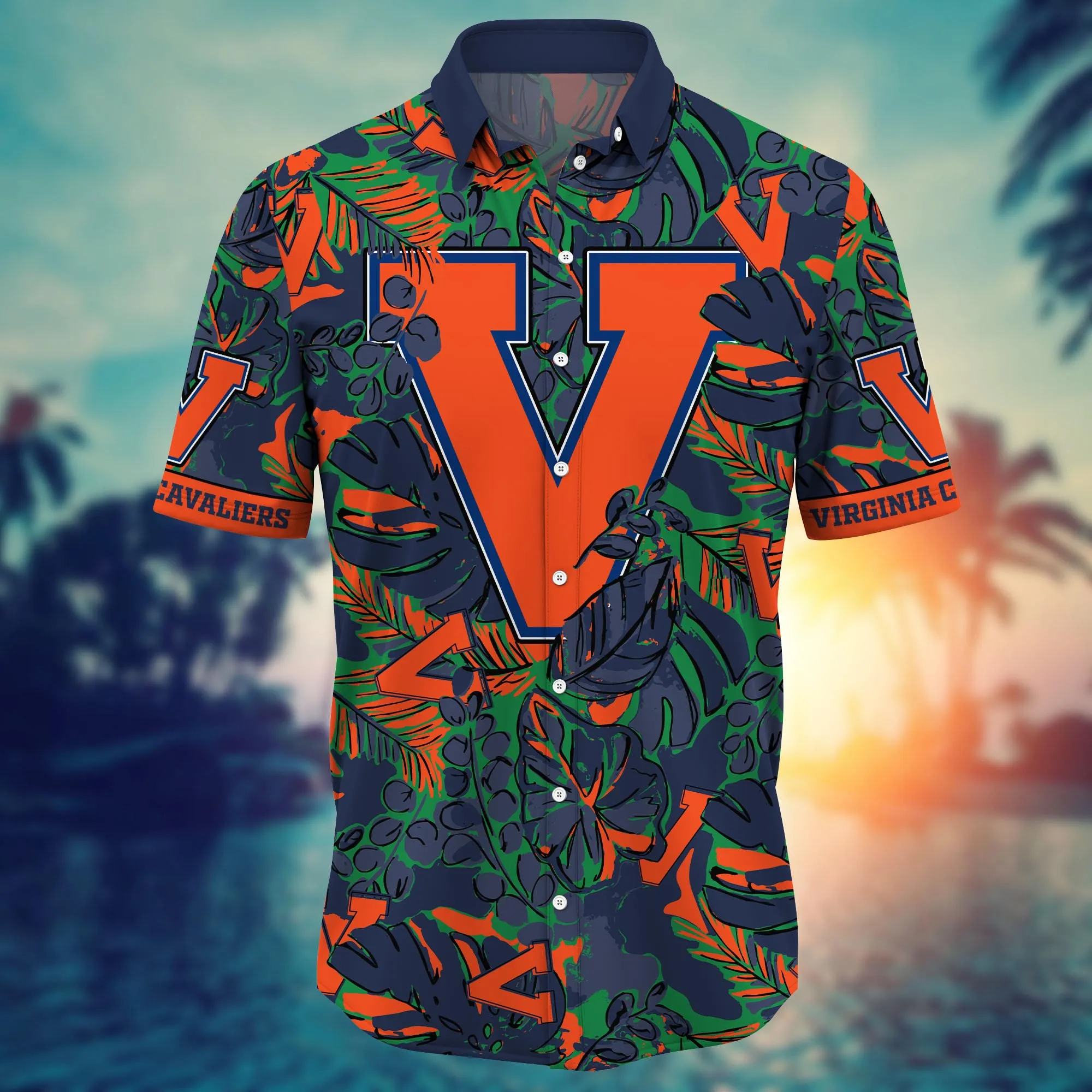 Virginia Cavaliers NCAA Hawaiian Shirt Sea Breeze Aloha Shirt