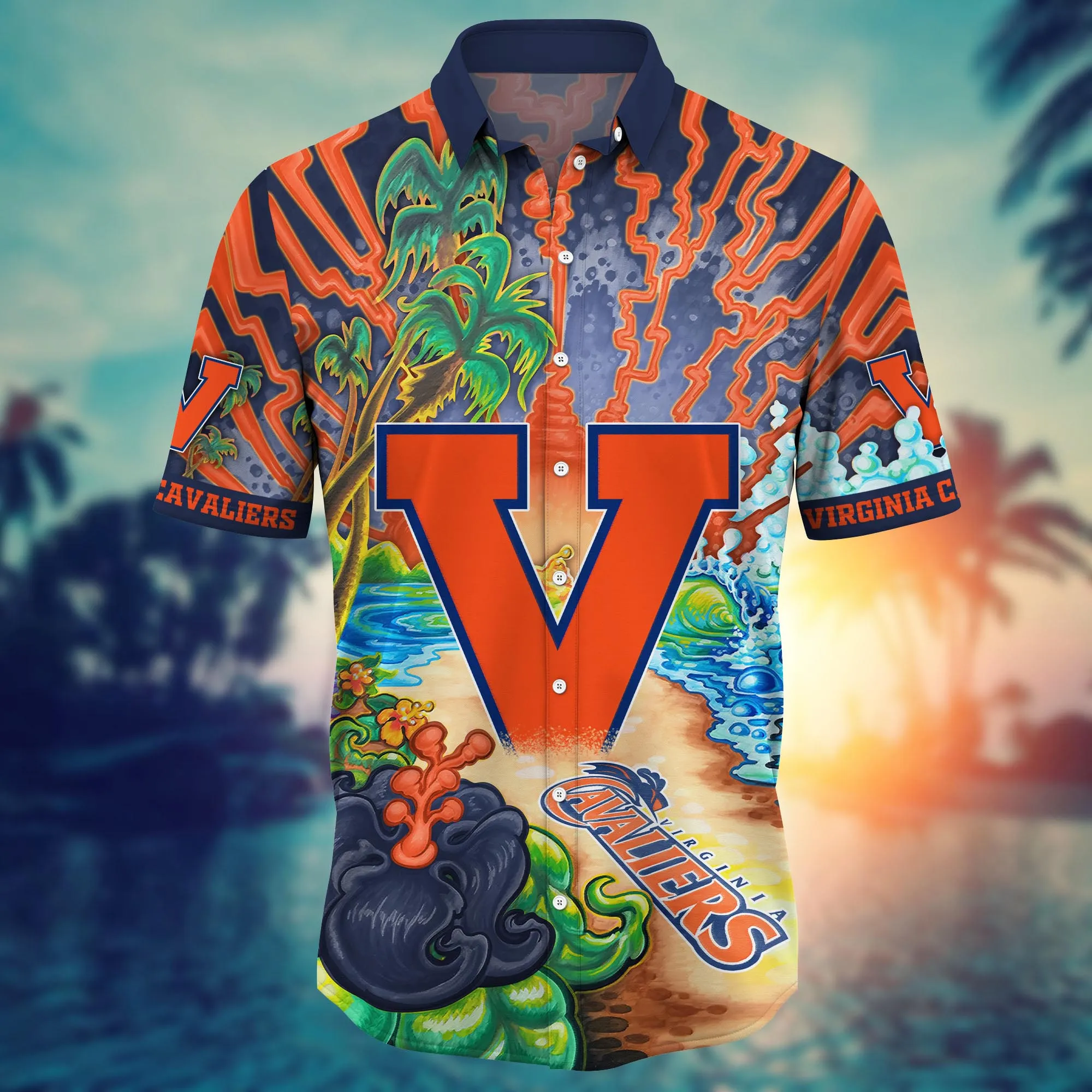 Virginia Cavaliers NCAA Hawaiian Shirt Summer Fruitstime Aloha Shirt