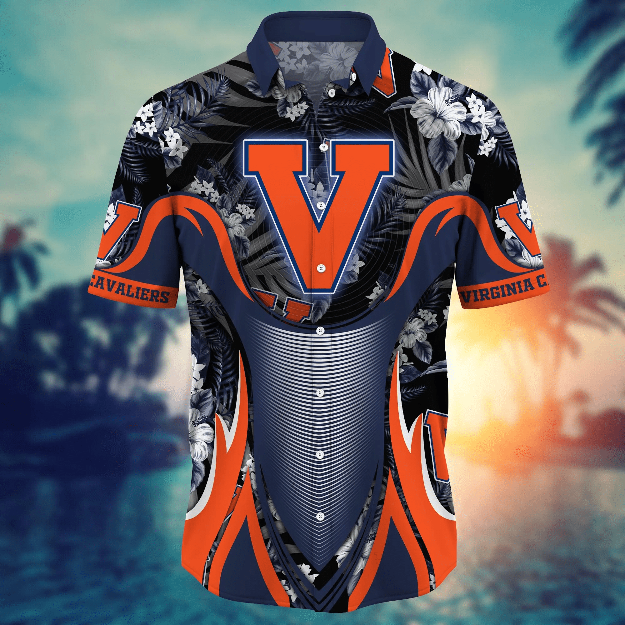 Virginia Cavaliers NCAA Hawaiian Shirt Sunburn Aloha Shirt