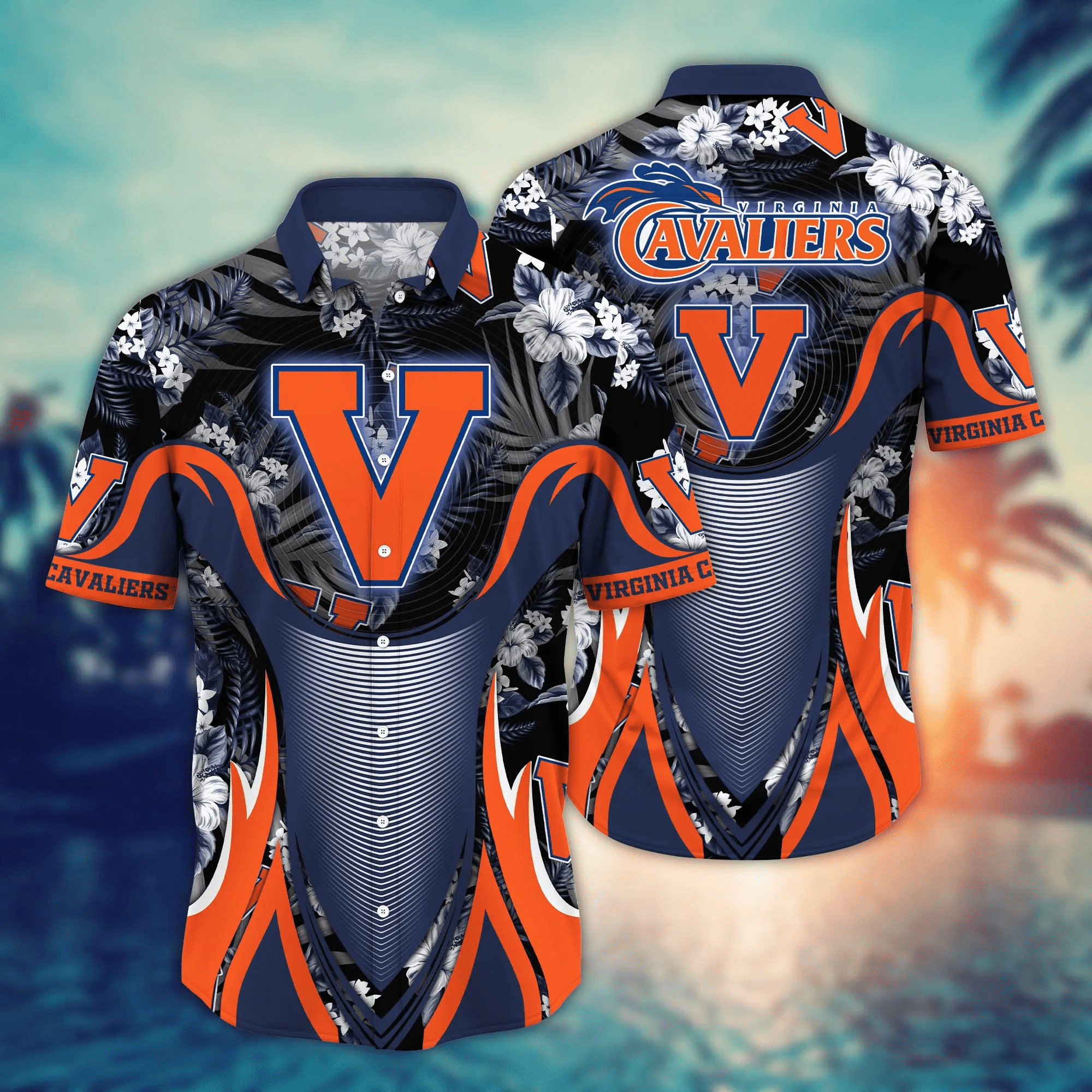 Virginia Cavaliers NCAA Hawaiian Shirt Sunburn Aloha Shirt Virginia Cavaliers NCAA Hawaiian Shirt Sunburn Aloha Shirt