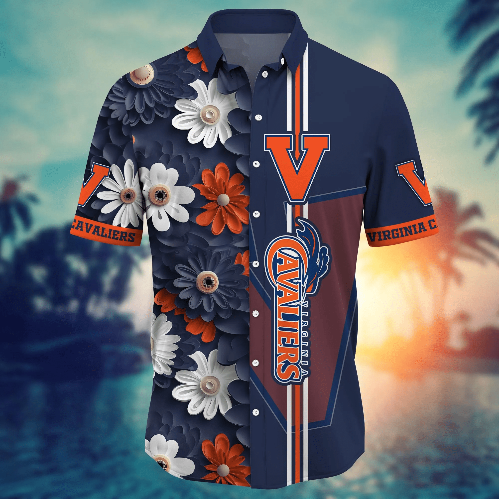 Virginia Cavaliers NCAA Hawaiian Shirt Tan Lines Aloha Shirt