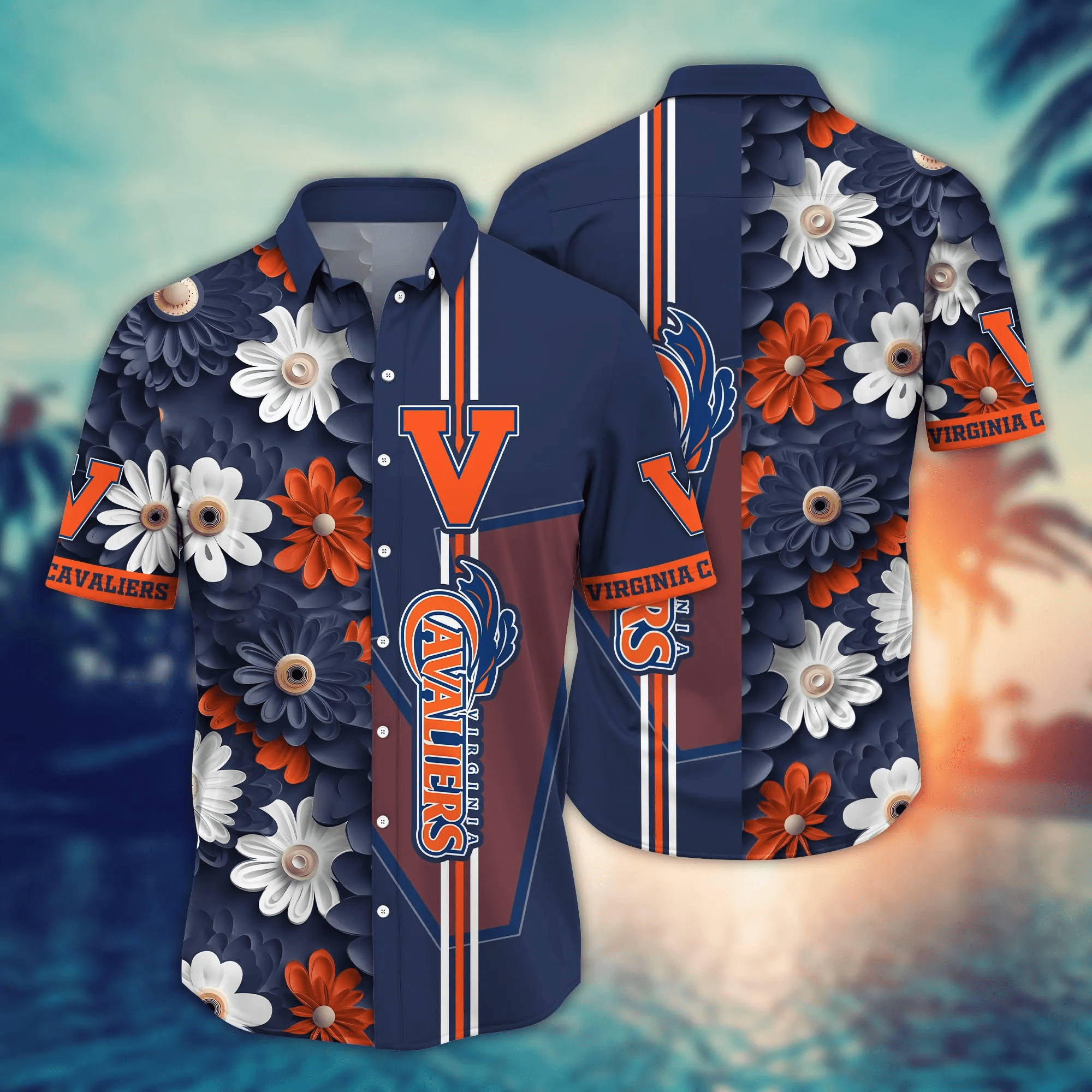 Virginia Cavaliers NCAA Hawaiian Shirt Tan Lines Aloha Shirt