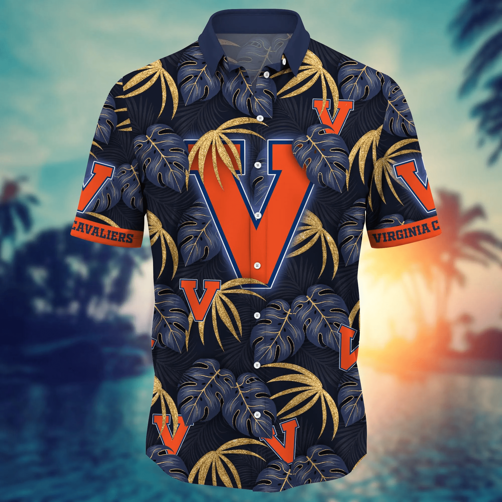 Virginia Cavaliers NCAA Hawaiian Shirt Vacation Spots Aloha Shirt