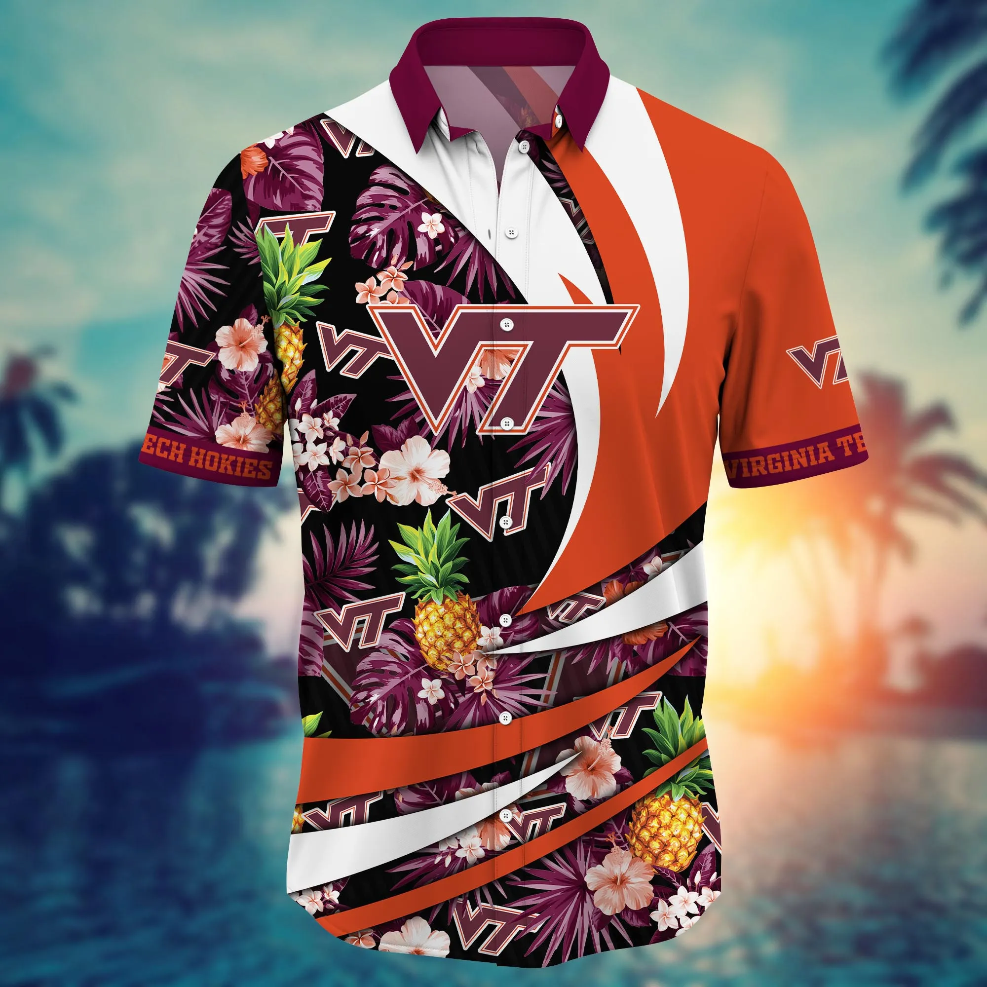 Virginia Tech Hokies NCAA Hawaiian Shirt Barbecues Aloha Shirt