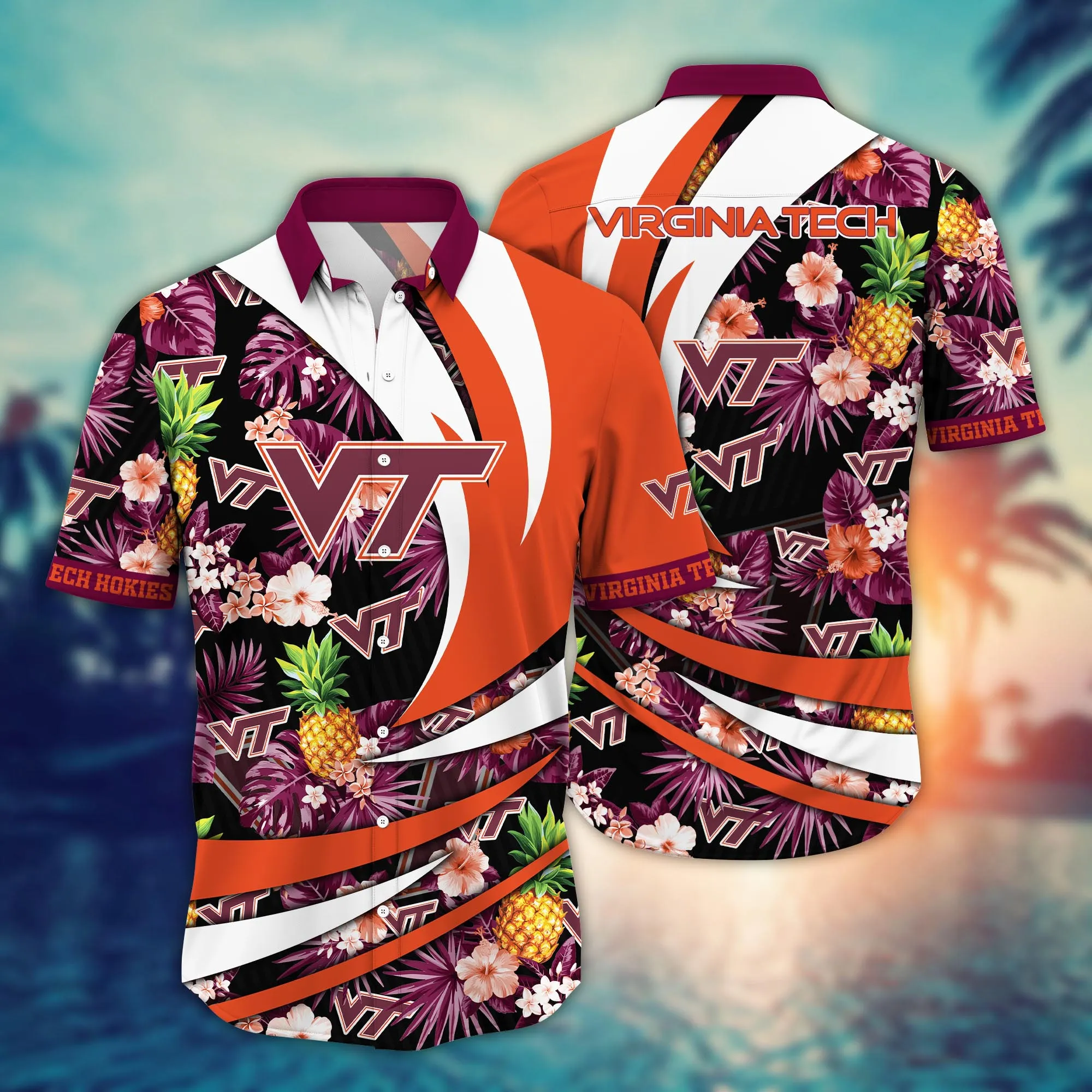 Virginia Tech Hokies NCAA Hawaiian Shirt Barbecues Aloha Shirt Virginia Tech Hokies NCAA Hawaiian Shirt Barbecues Aloha Shirt