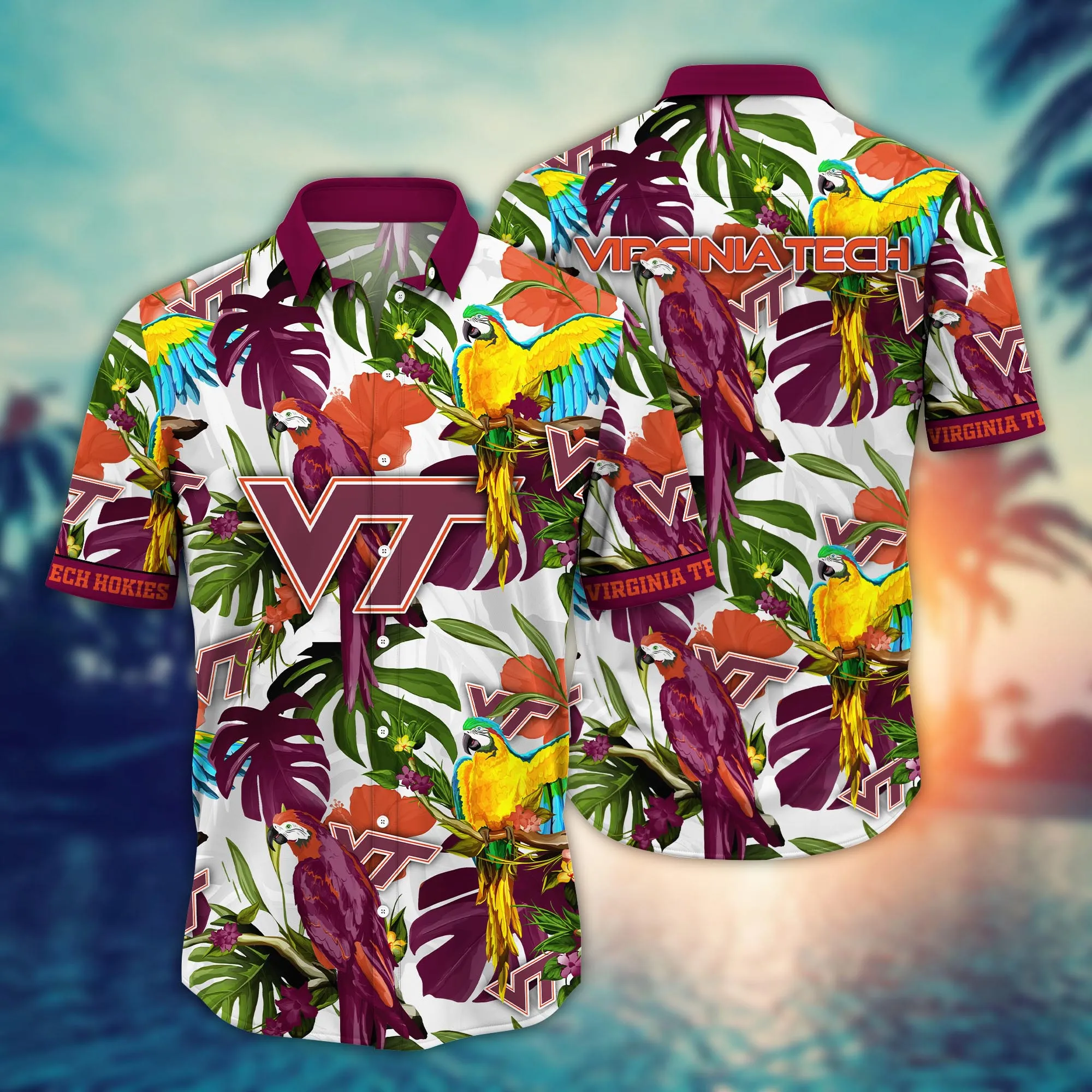Virginia Tech Hokies NCAA Hawaiian Shirt Heatwavetime Fixture Shirts