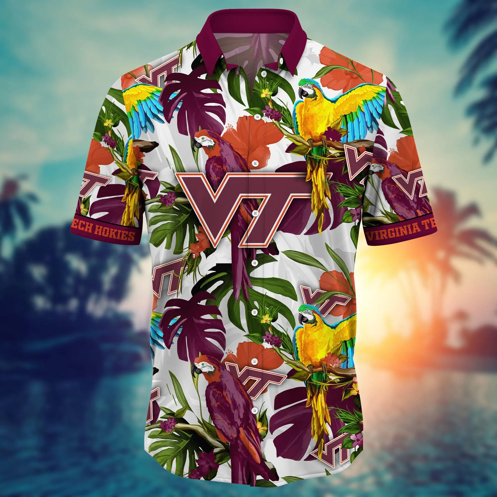 Virginia Tech Hokies NCAA Hawaiian Shirt Heatwavetime Fixture Shirts