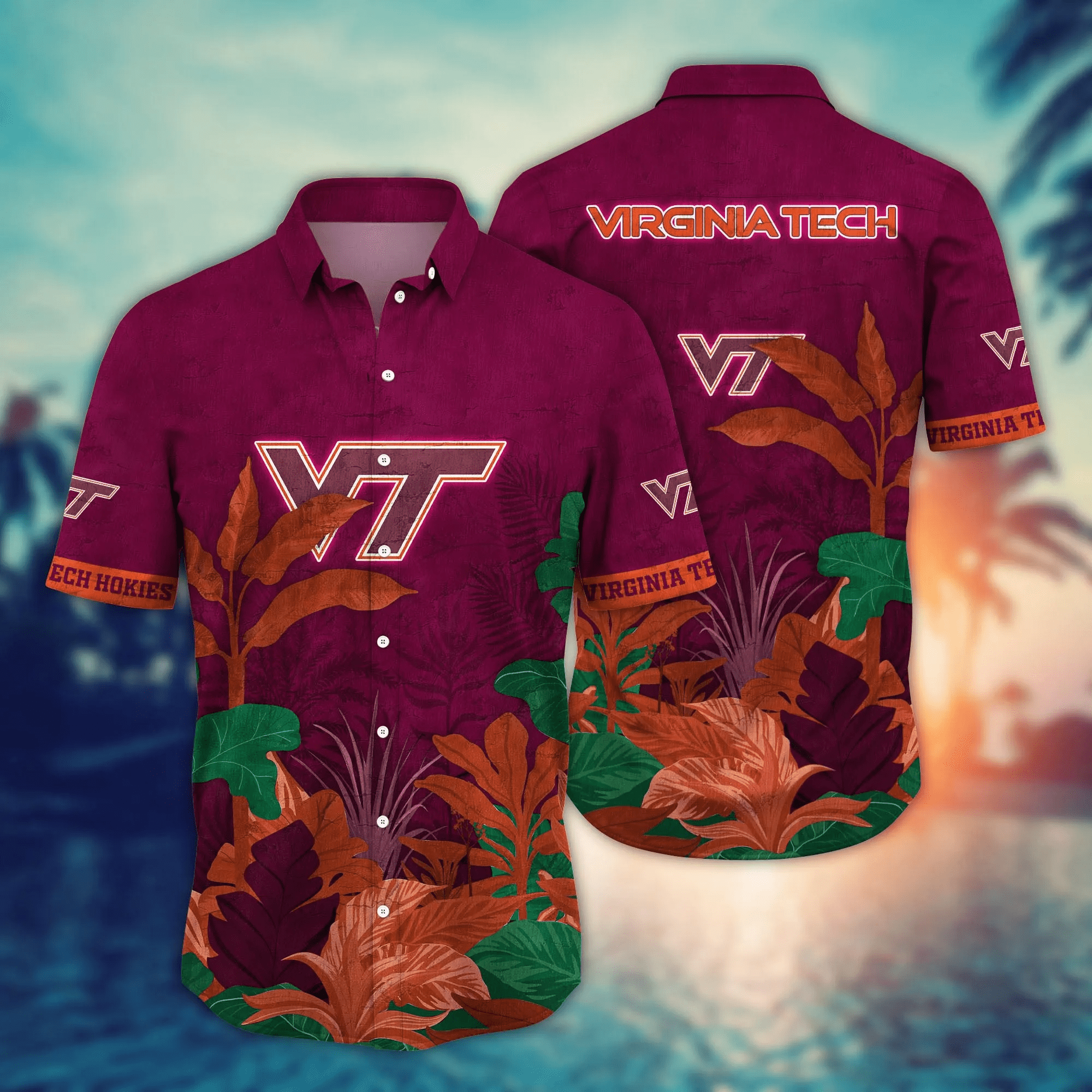 Virginia Tech Hokies NCAA Hawaiian Shirt Pool Days Aloha Shirt Virginia Tech Hokies NCAA Hawaiian Shirt Pool Days Aloha Shirt