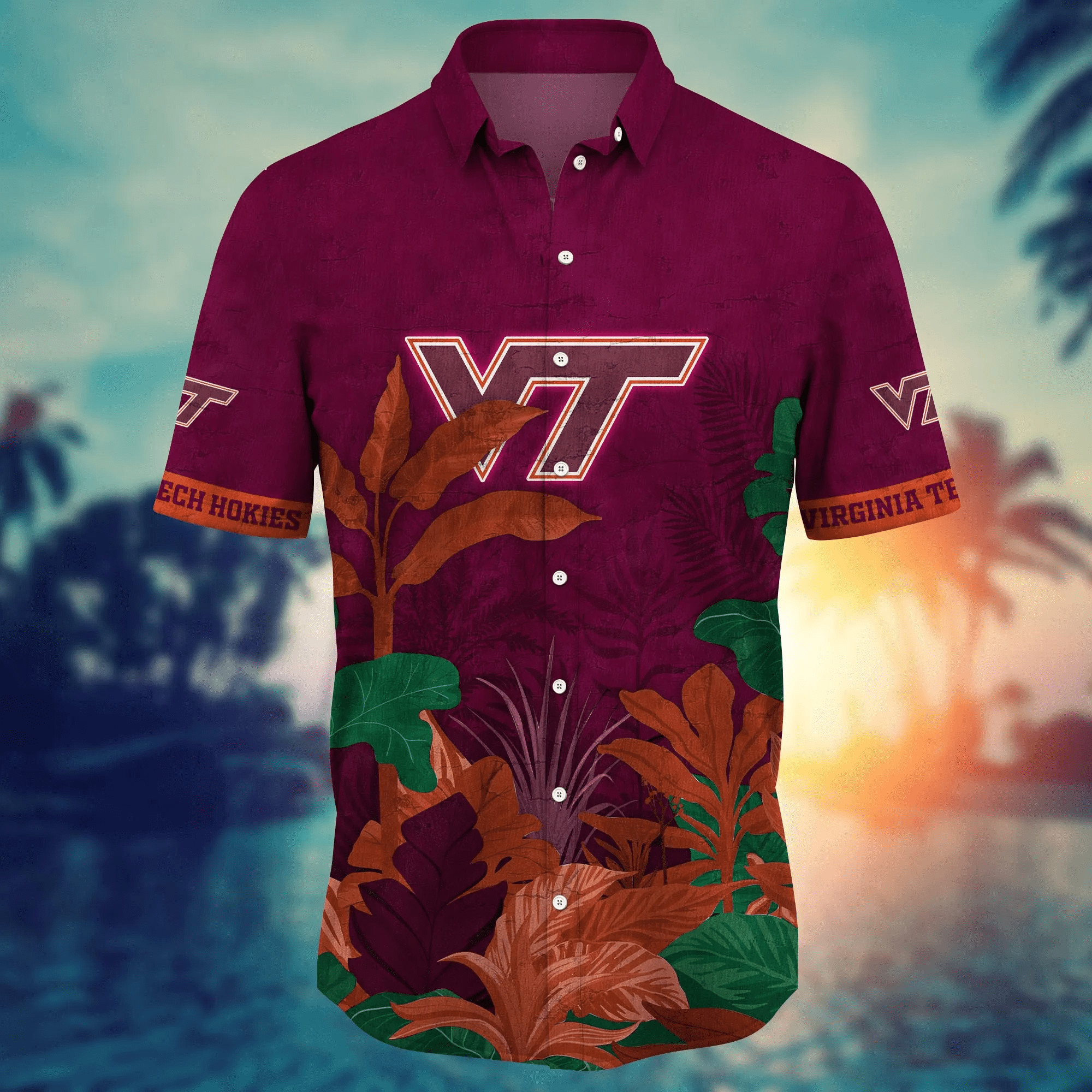 Virginia Tech Hokies NCAA Hawaiian Shirt Pool Days Aloha Shirt