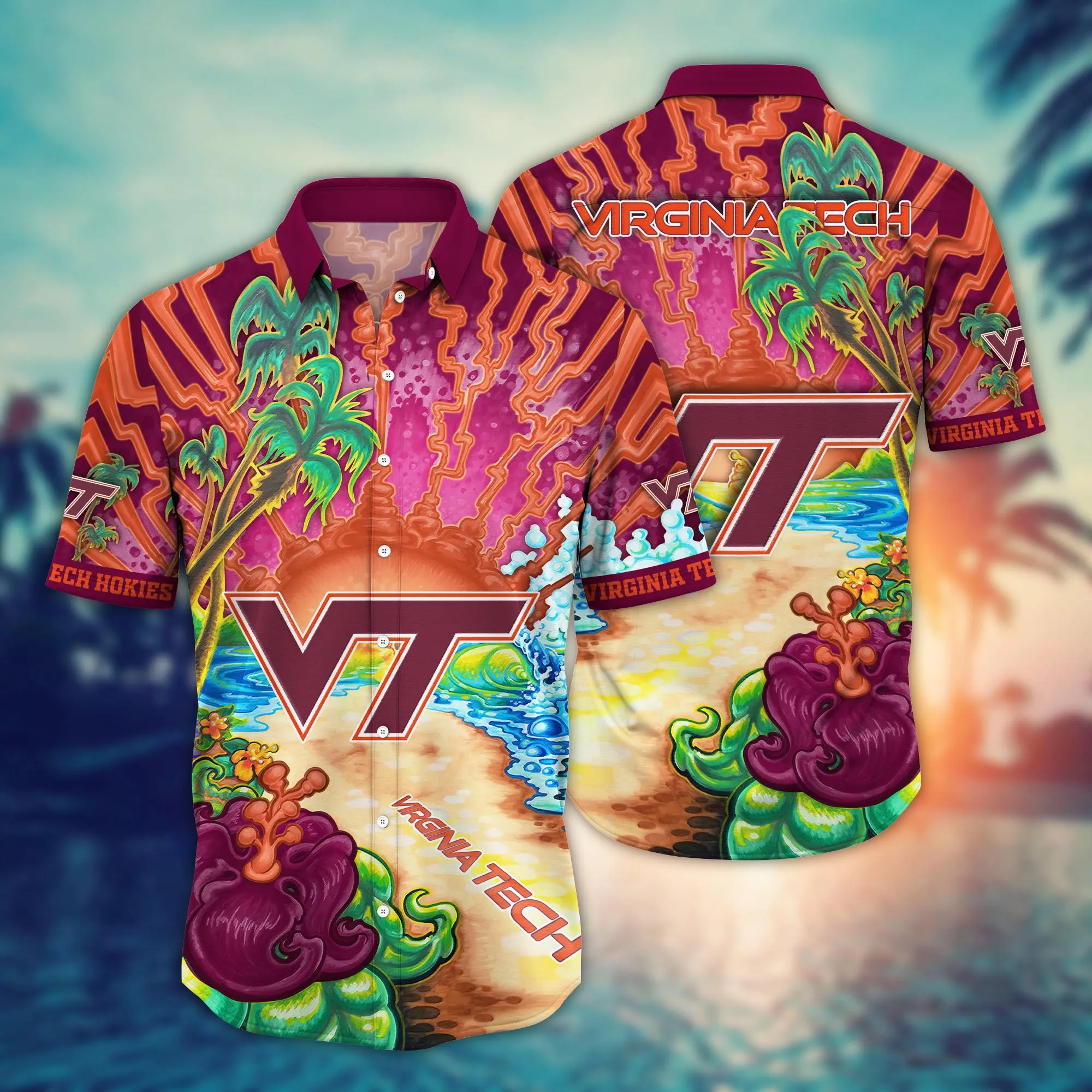 Virginia Tech Hokies NCAA Hawaiian Shirt Popsiclestime Aloha Shirt Virginia Tech Hokies NCAA Hawaiian Shirt Popsiclestime Aloha Shirt