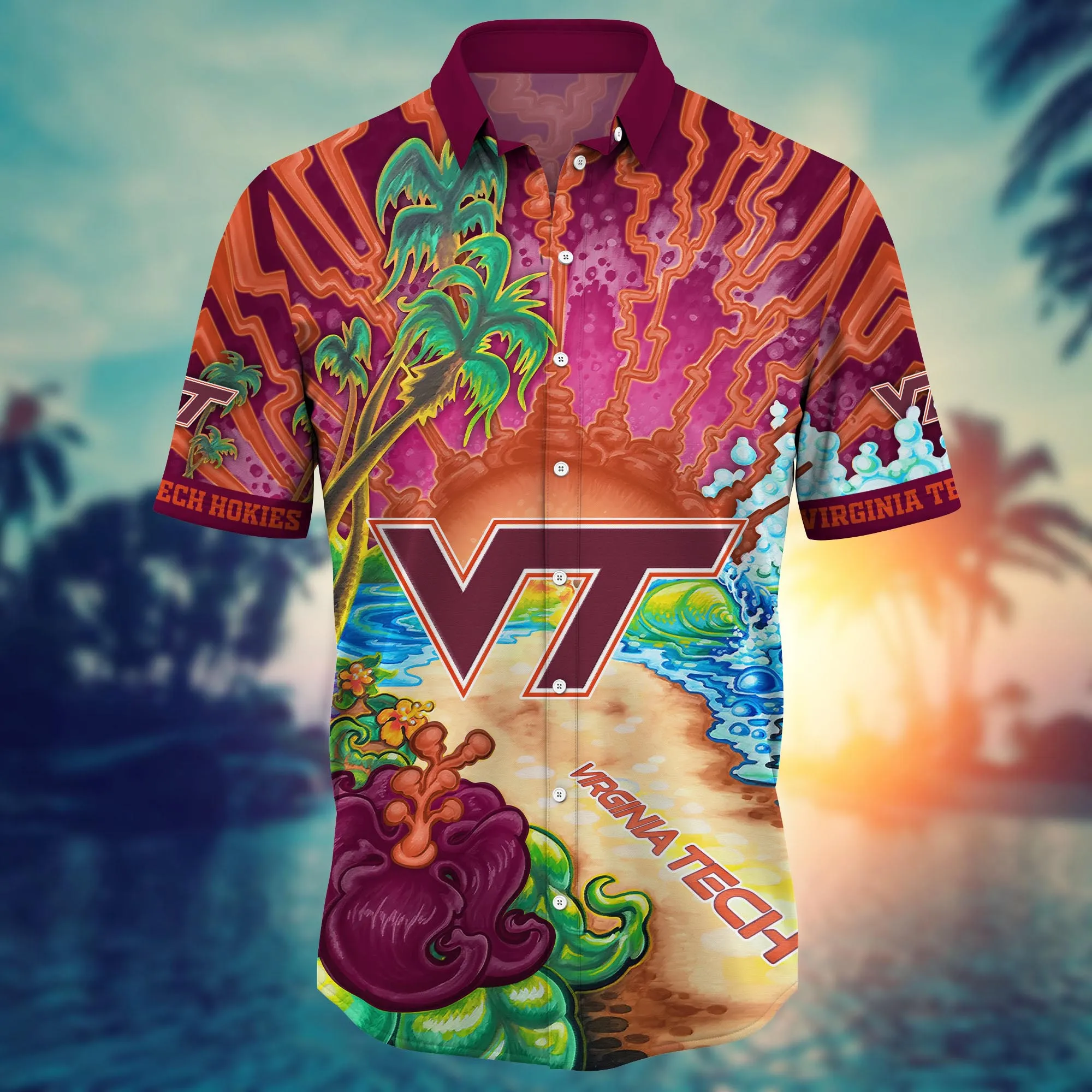 Virginia Tech Hokies NCAA Hawaiian Shirt Popsiclestime Aloha Shirt