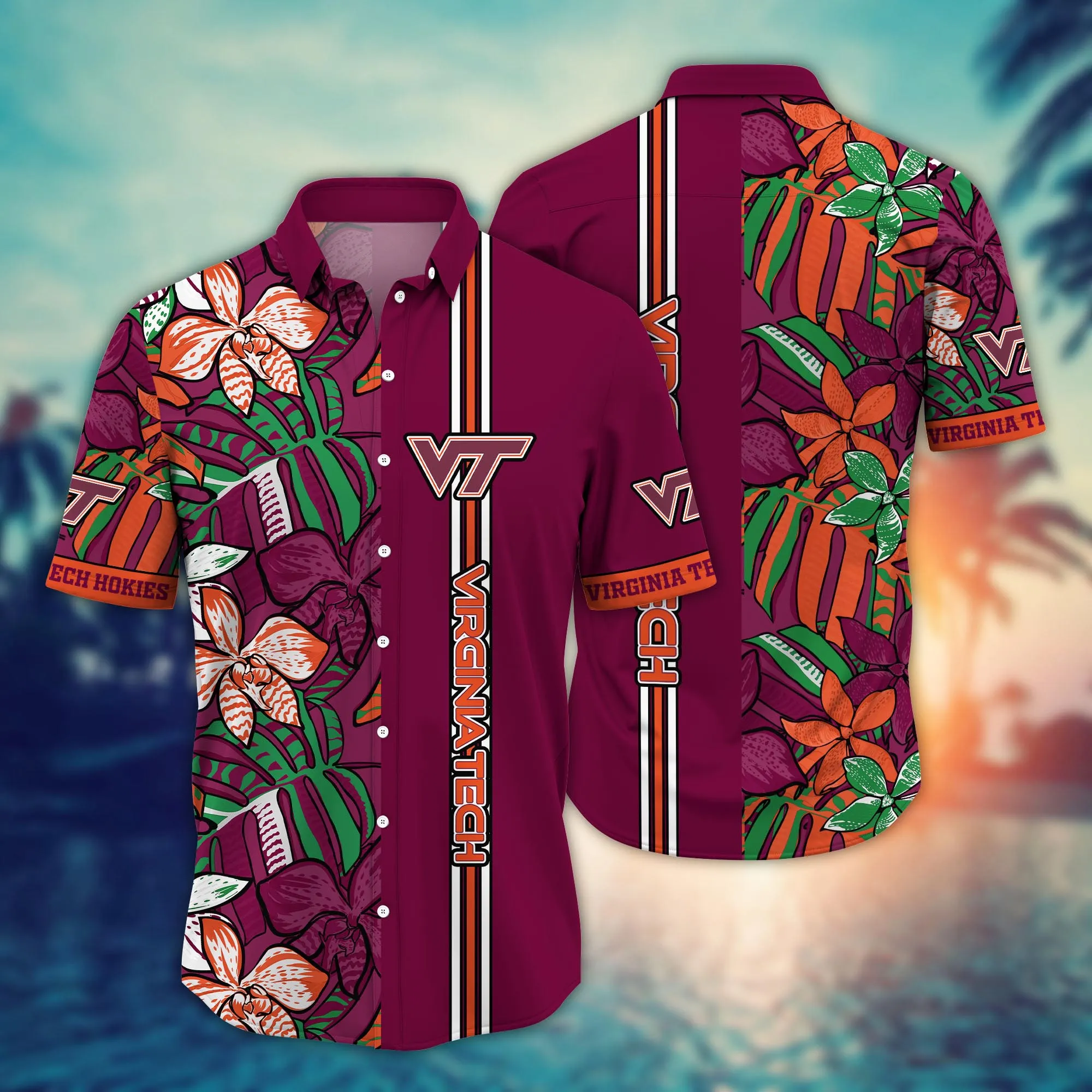 Virginia Tech Hokies NCAA Hawaiian Shirt Solstice Aloha Shirt