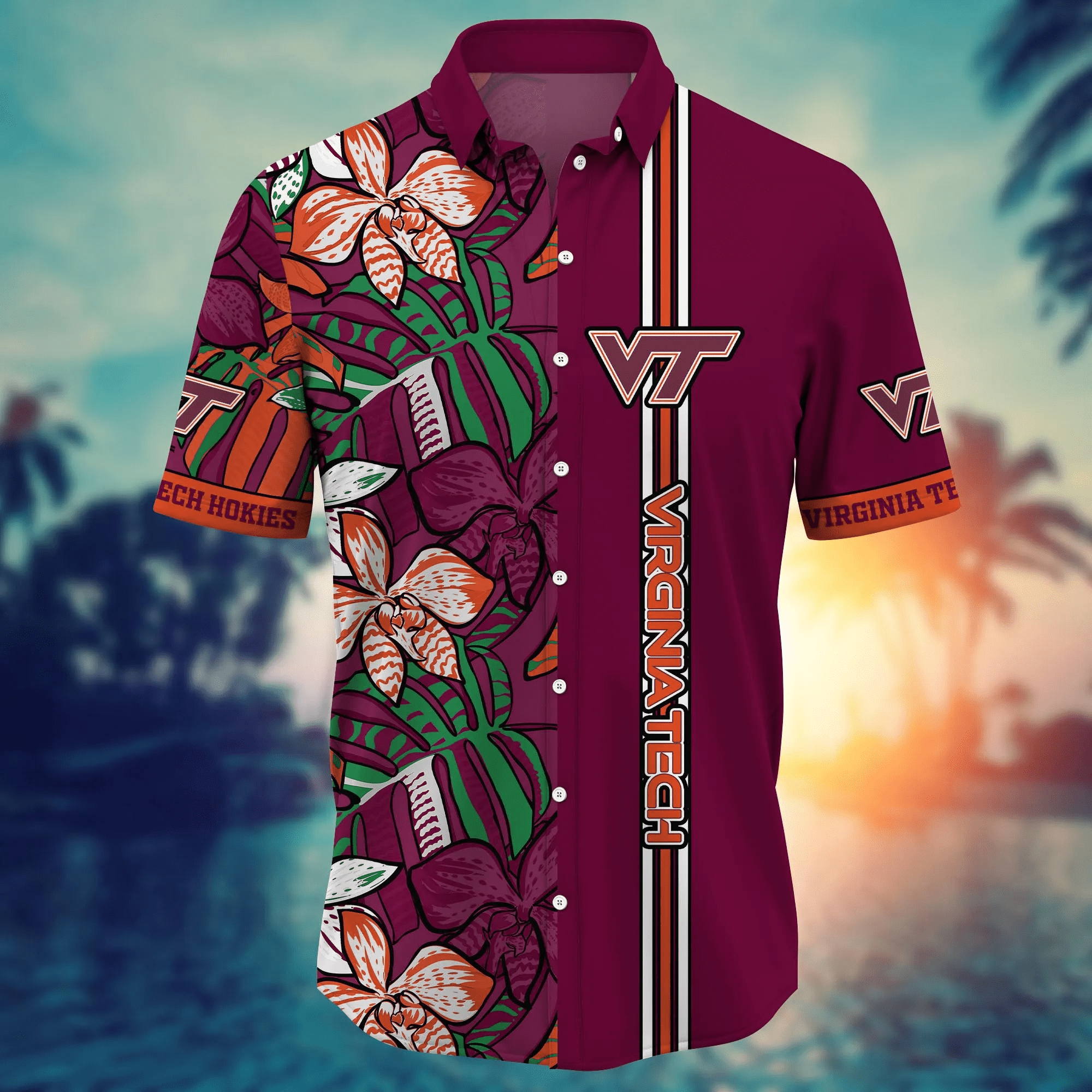 Virginia Tech Hokies NCAA Hawaiian Shirt Solstice Aloha Shirt