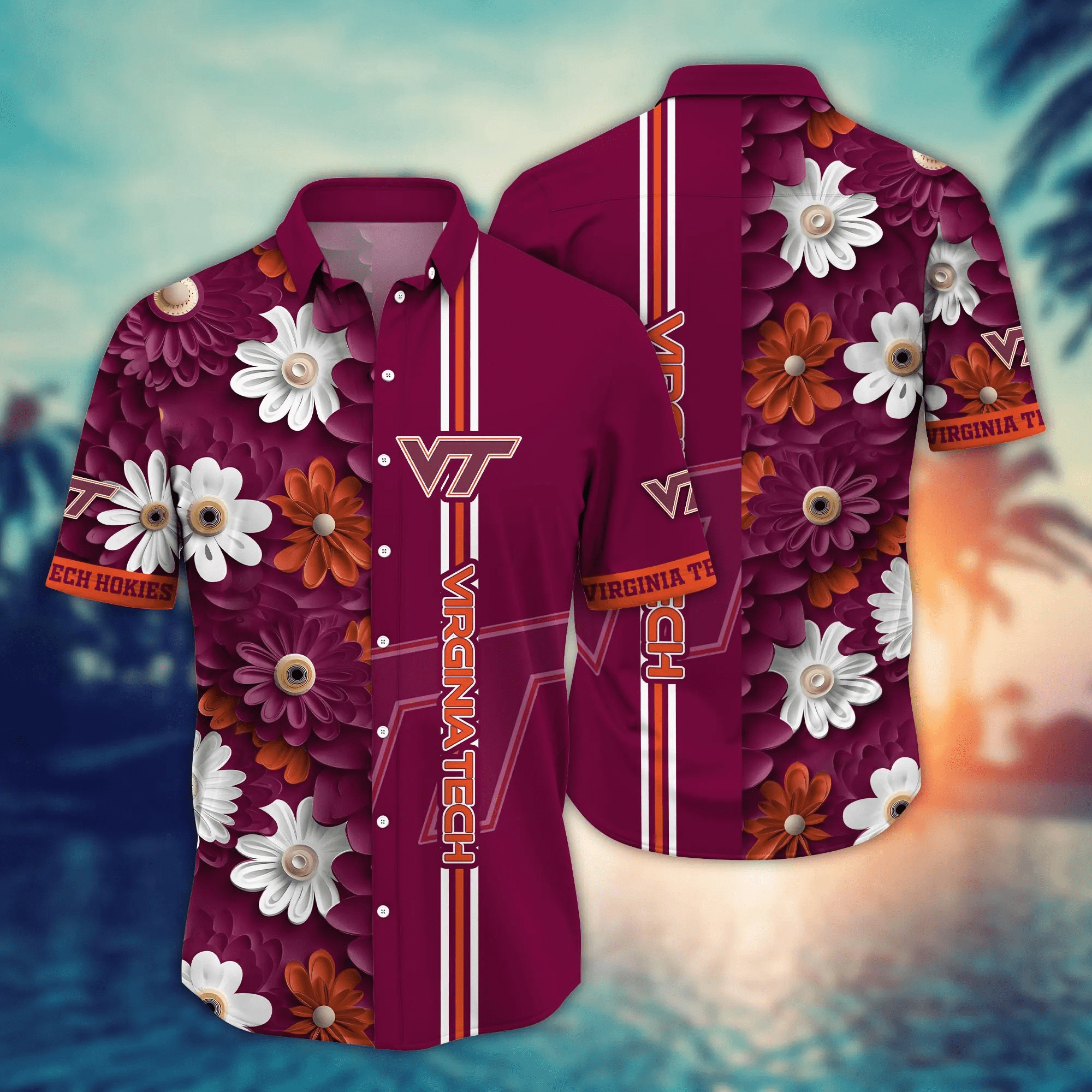 Virginia Tech Hokies NCAA Hawaiian Shirt Summery Aloha Shirt