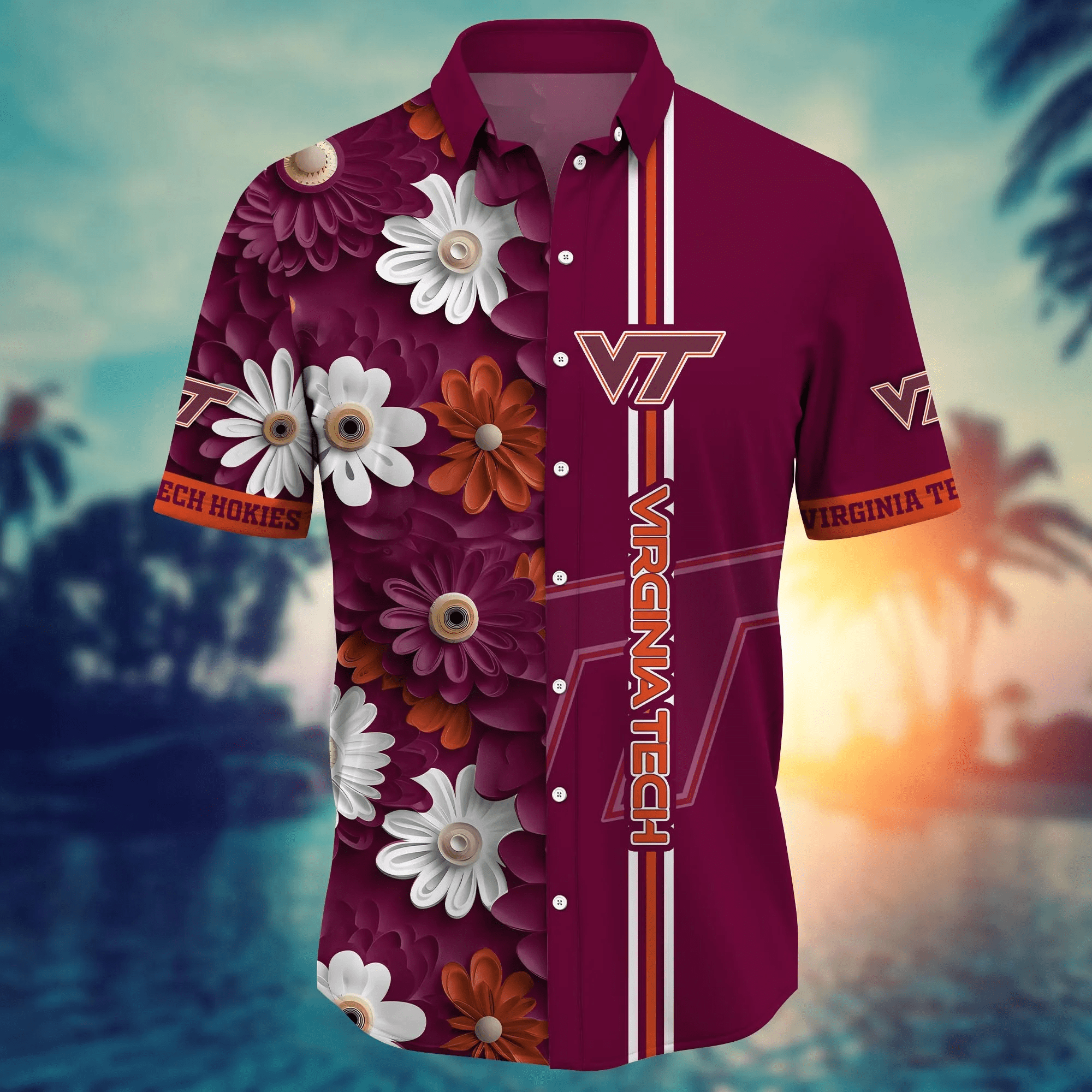 Virginia Tech Hokies NCAA Hawaiian Shirt Summery Aloha Shirt