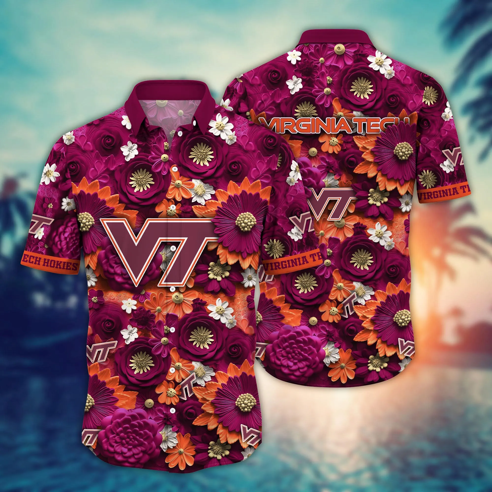 Virginia Tech Hokies NCAA Hawaiian Shirt Trending For This Summer Customize Shirt Any Team