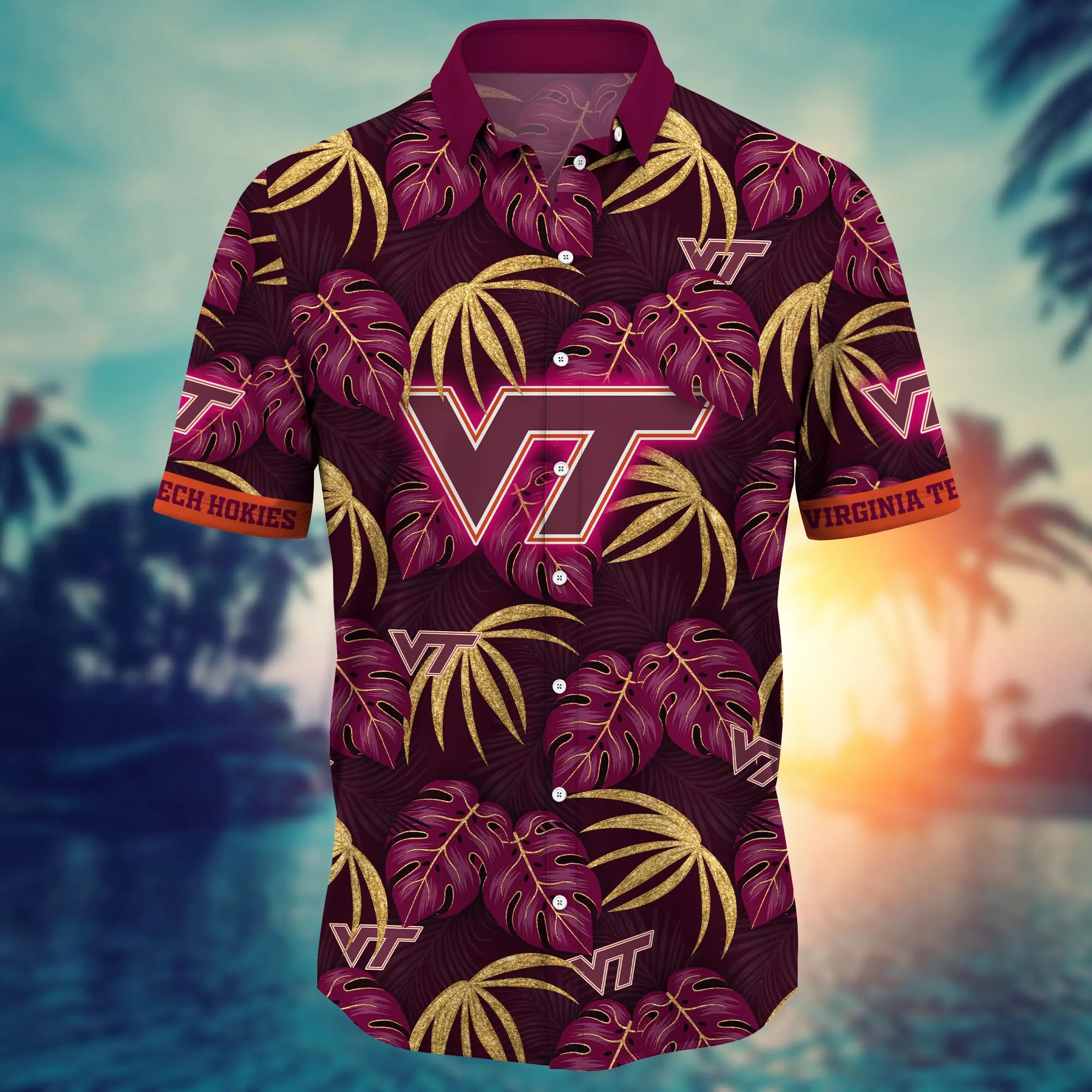Virginia Tech Hokies NCAA Hawaiian Shirt Tropical Aloha Shirt